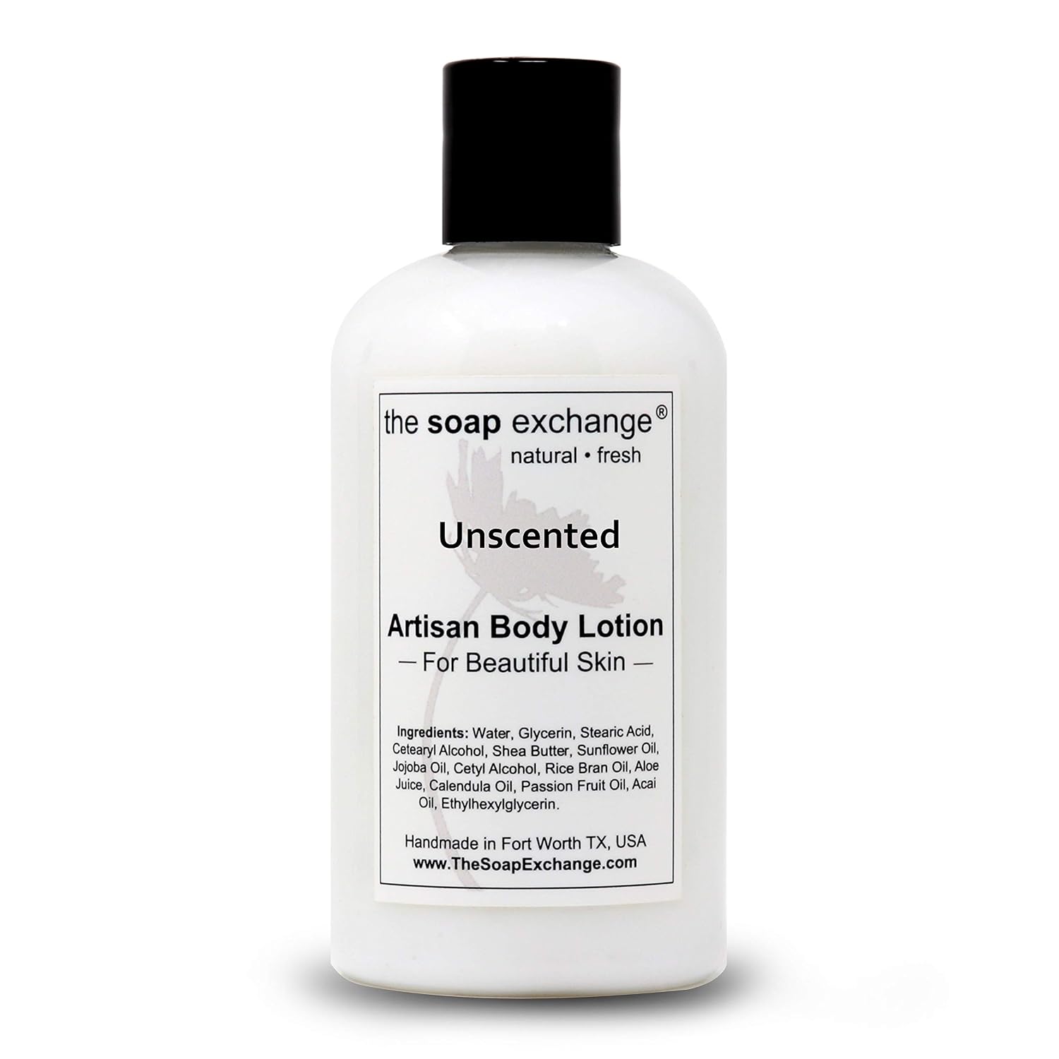 The Soap Exchange Body Lotion - Strawberries & Champagne Scent - Hand Crafted 8 fl oz / 240 ml Natural Artisan Skin Care for Hand, Face, & Body, Moisturize, Hydrate, & Protect. Made in the USA.