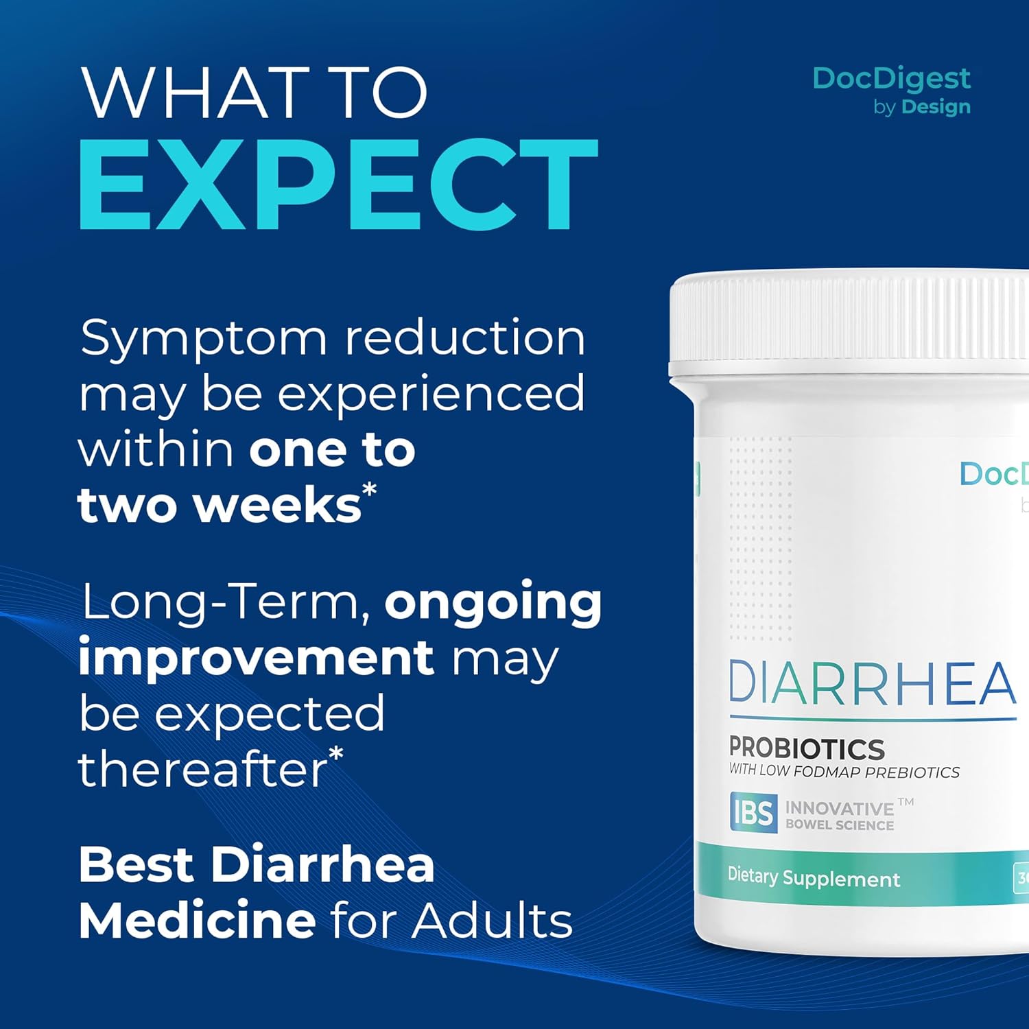IBS Anti Diarrhea Probiotic for Diarrhea Relief and IBS-D - Clinically Studied Antidiarrheal Pills for Long-Term Comfort - Diarrhea Medication for