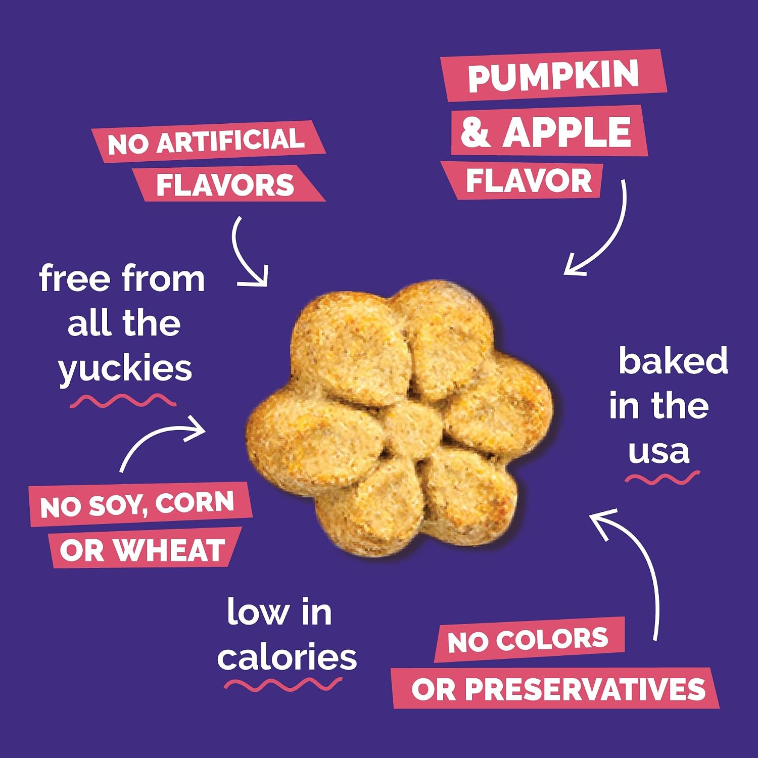 Fruitables Baked Dog Treats, Low Calorie Treats, Pumpkin & Banana, 7oz | Healthy Dog Treats, Training Treats, Crunchy Dog Biscuits, Limited Ingredient Recipe, Healthy Puppy Snacks, Made in USA