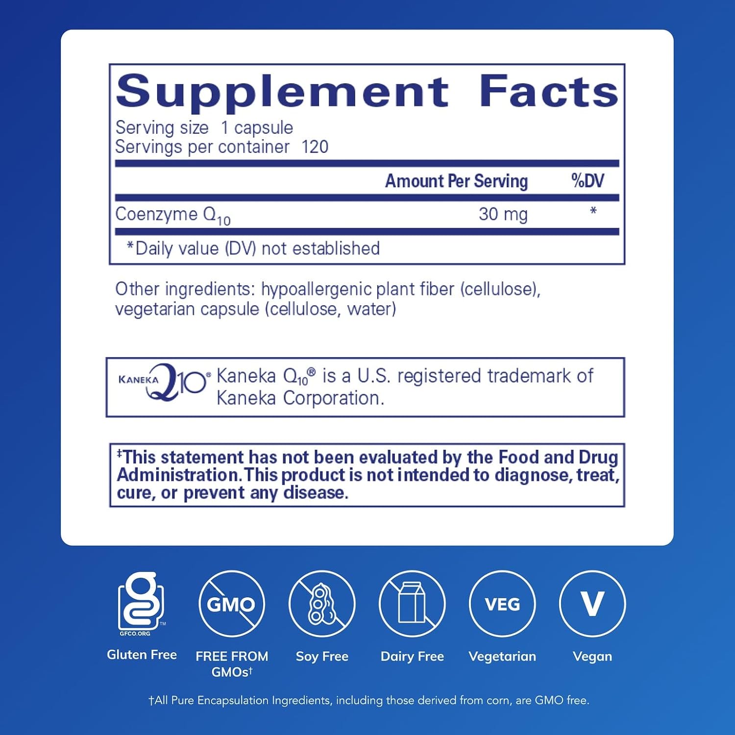 Pure Encapsulations CoQ10 30 mg | Coenzyme Q10 Supplement for Energy, Antioxidants, Brain and Cellular Health, Cognition