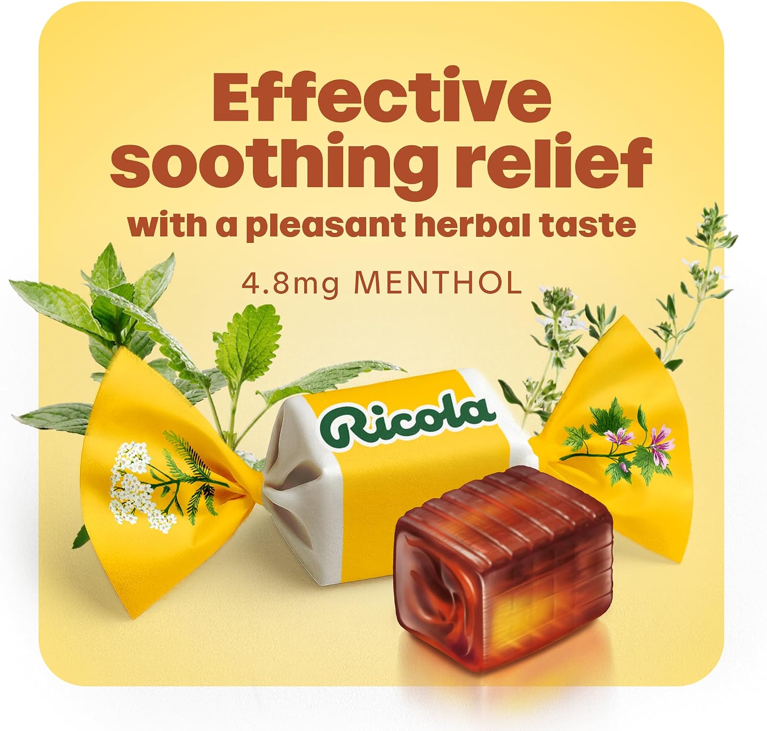 Ricola Original Herb Cough Drops - 45 Count | Made with Menthol - Cough and Sore Throat Relief - Herbal Throat Lozenges
