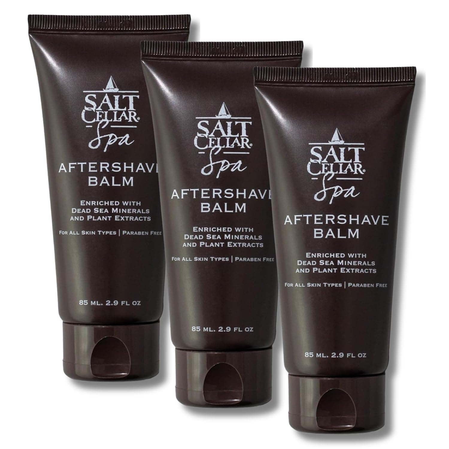 Salt Cellar Dead Sea Aftershave Balm – All-Natural Men’s After Shave with Botanical Extracts. Soothes Razor Burn, Hydrates Skin, and Absorbs Fast. Paraben-free. (Pack of 1, Dead Sea Minerals)