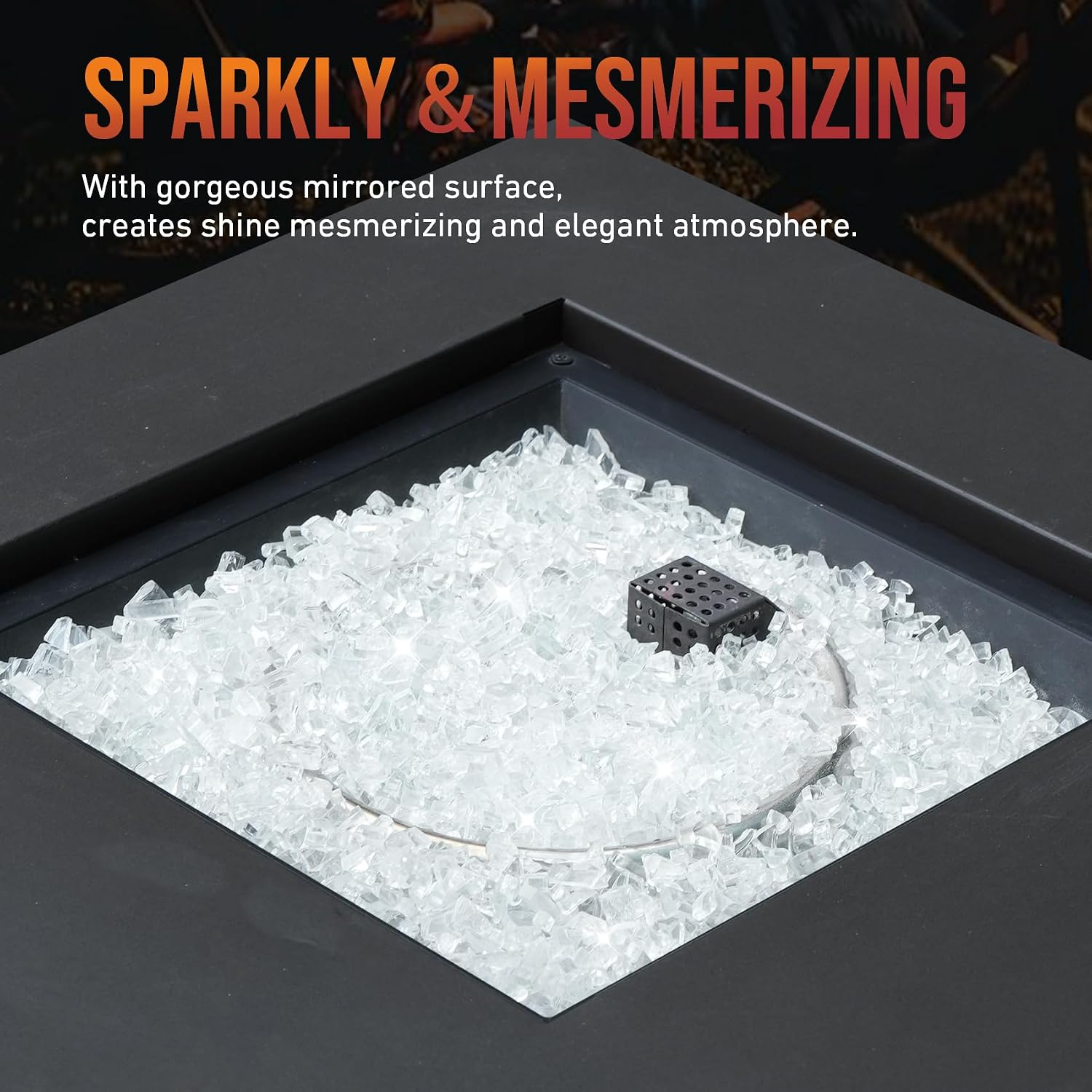 Skyflame 1/4" Pacific Blue Regular Fire Glass for Fire Pit Fireplace