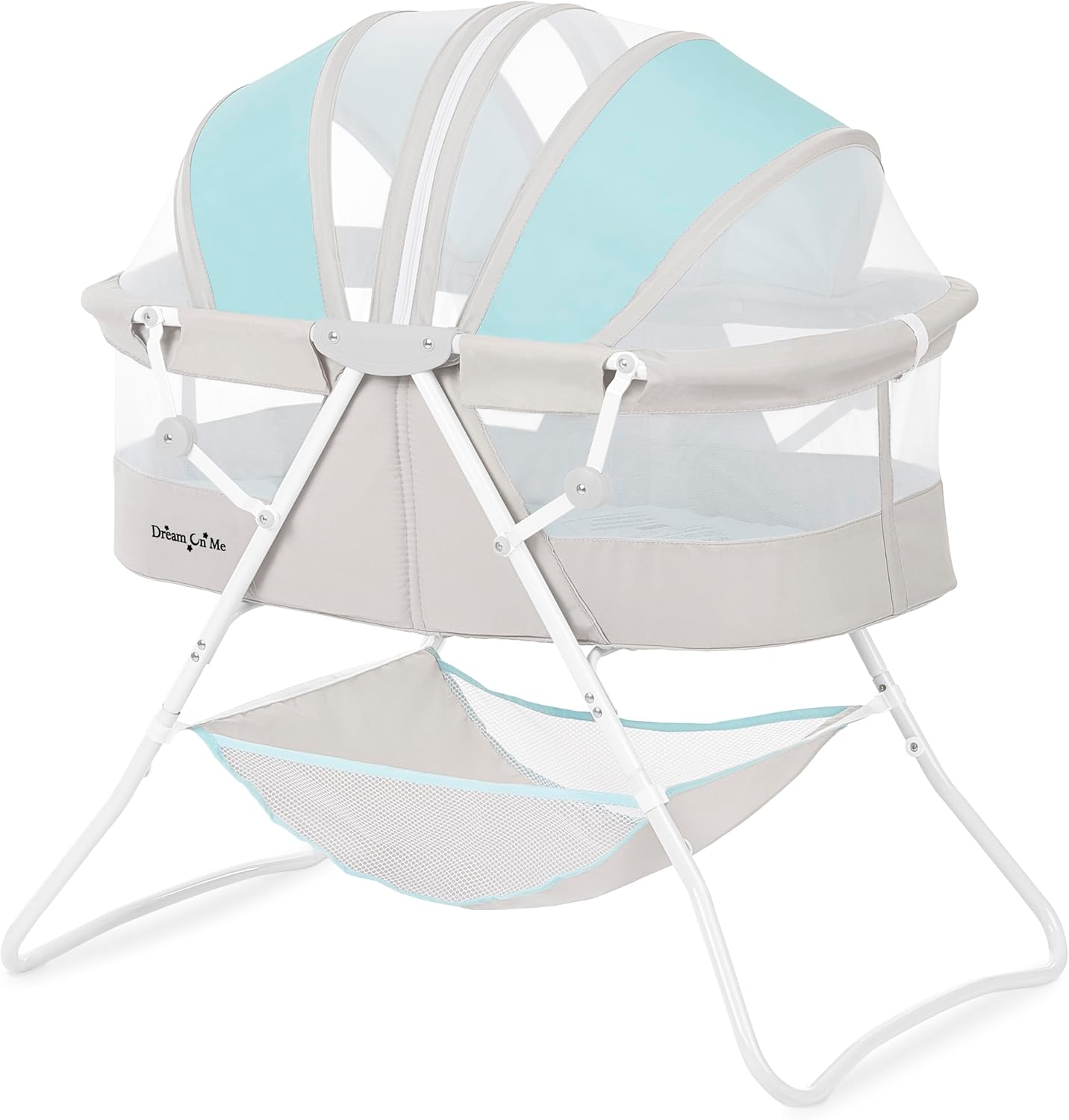 Dream On Me Karley Bassinet in Grey and Pink