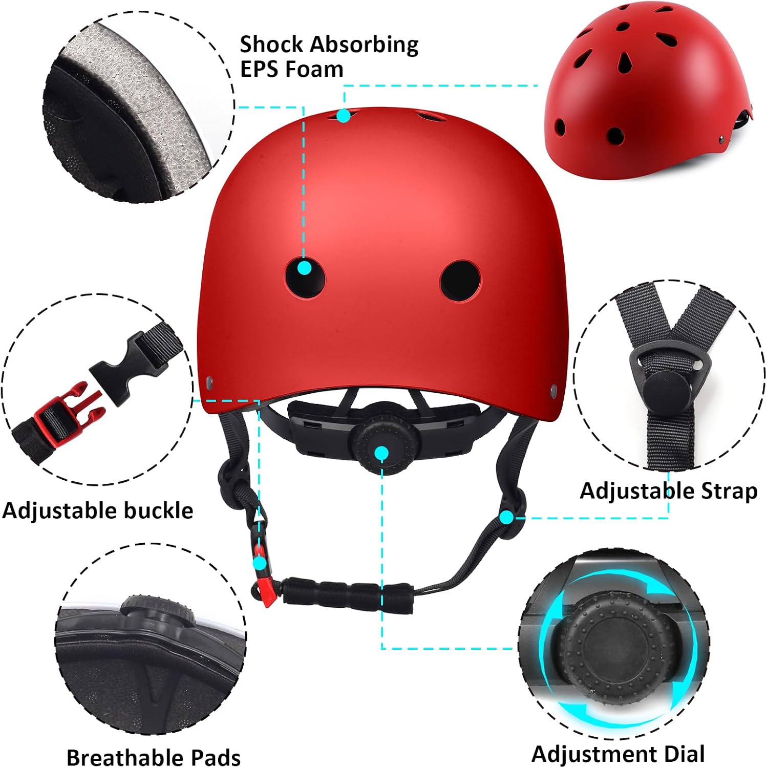 Kids Toddler Bike Helmet,2 Sizes for Youth Child Boys Girls