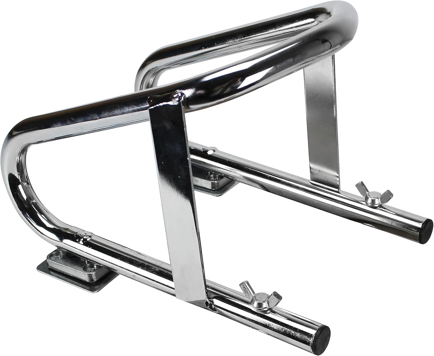 Extreme Max 5001.5763 Deluxe Chrome Motorcycle Wheel Chock - 5.5" Wide
