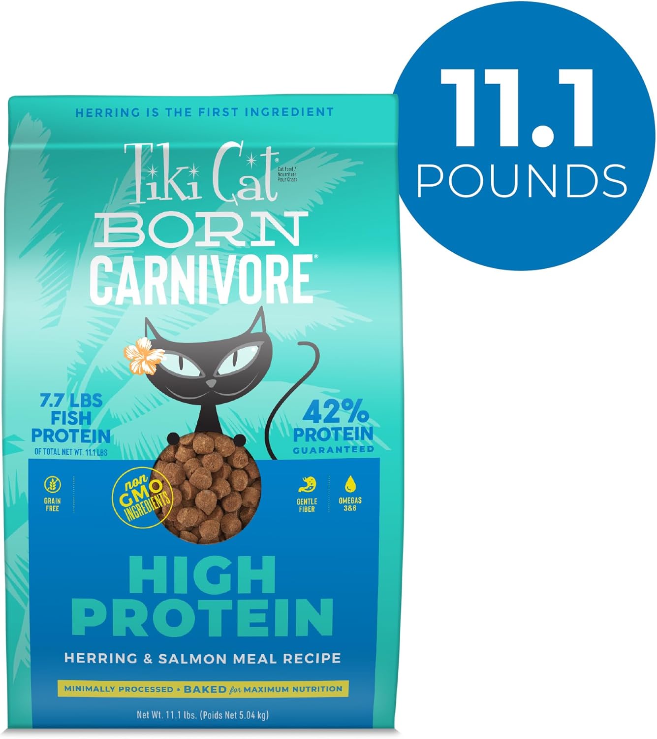 Tiki Cat Born Carnivore Dry Cat Food, Deboned Chicken & Egg, 2.8 lbs. Bag