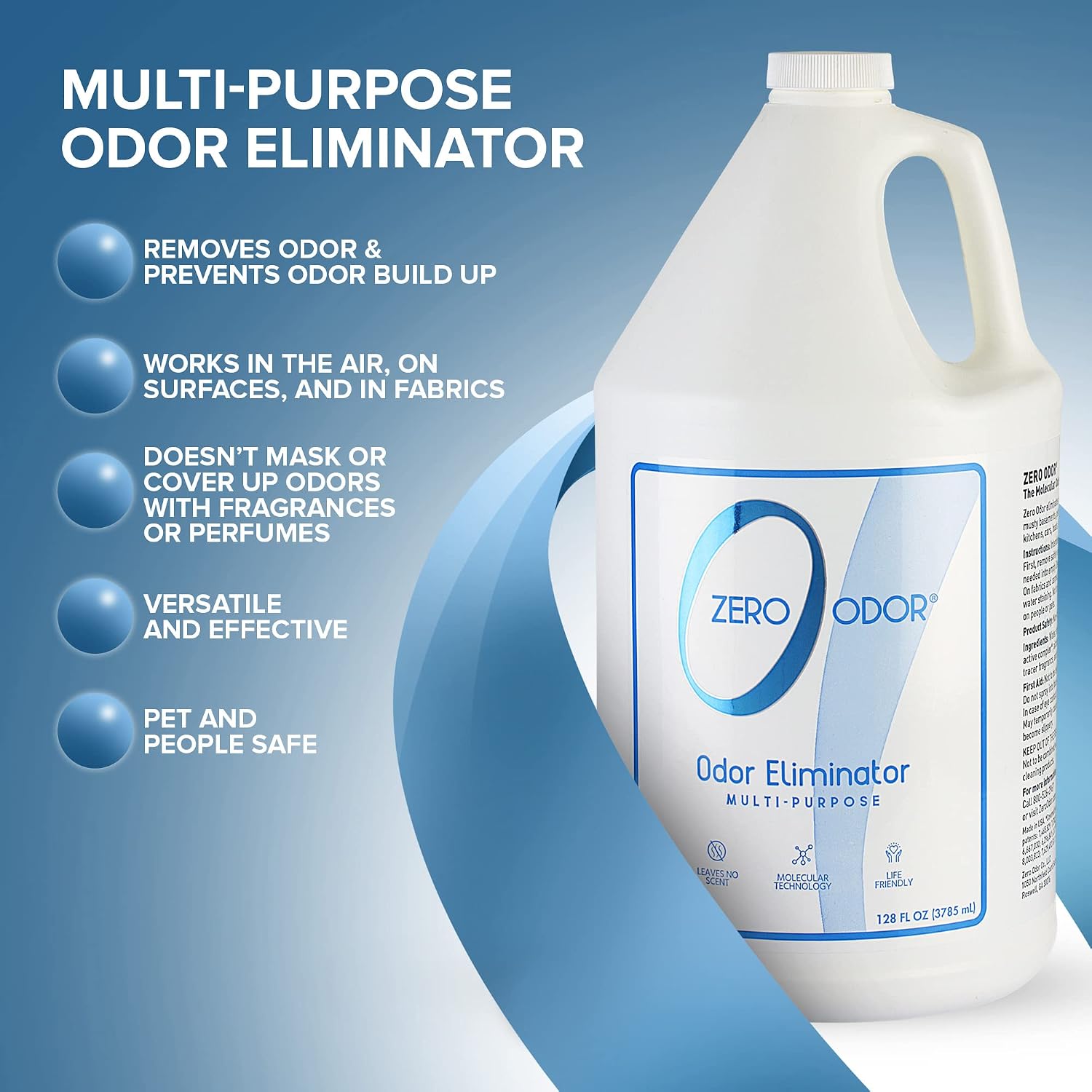 Zero Odor - Multi-Purpose Strong Odor Eliminator for Home, Office, Car, Bathroom, Hotel, Room Deodorizer, and Odor Neutralizer, 16oz