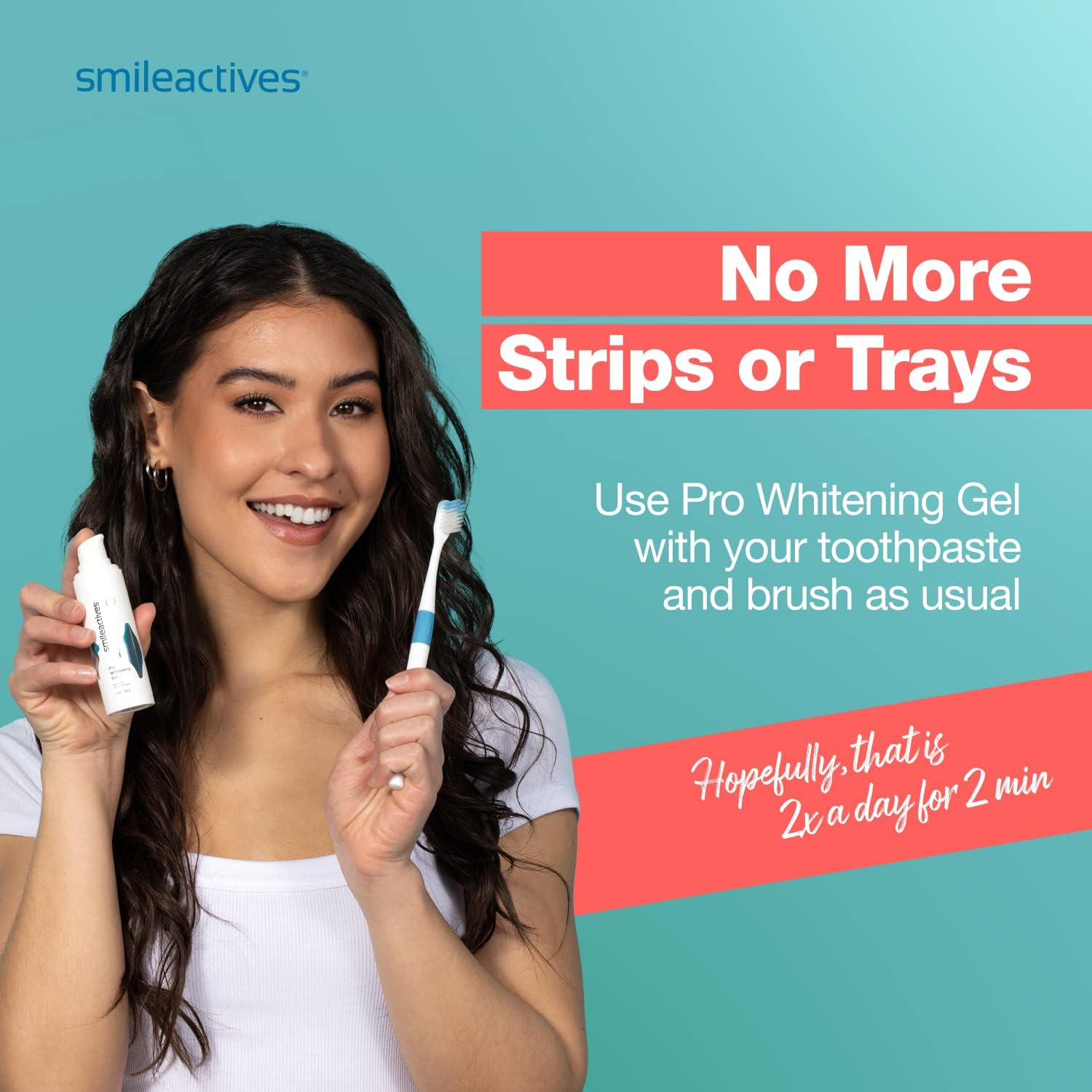 Smileactives Teeth Whitening Kit with Gel & Pen, Hydrogen Peroxide, 30-Day
