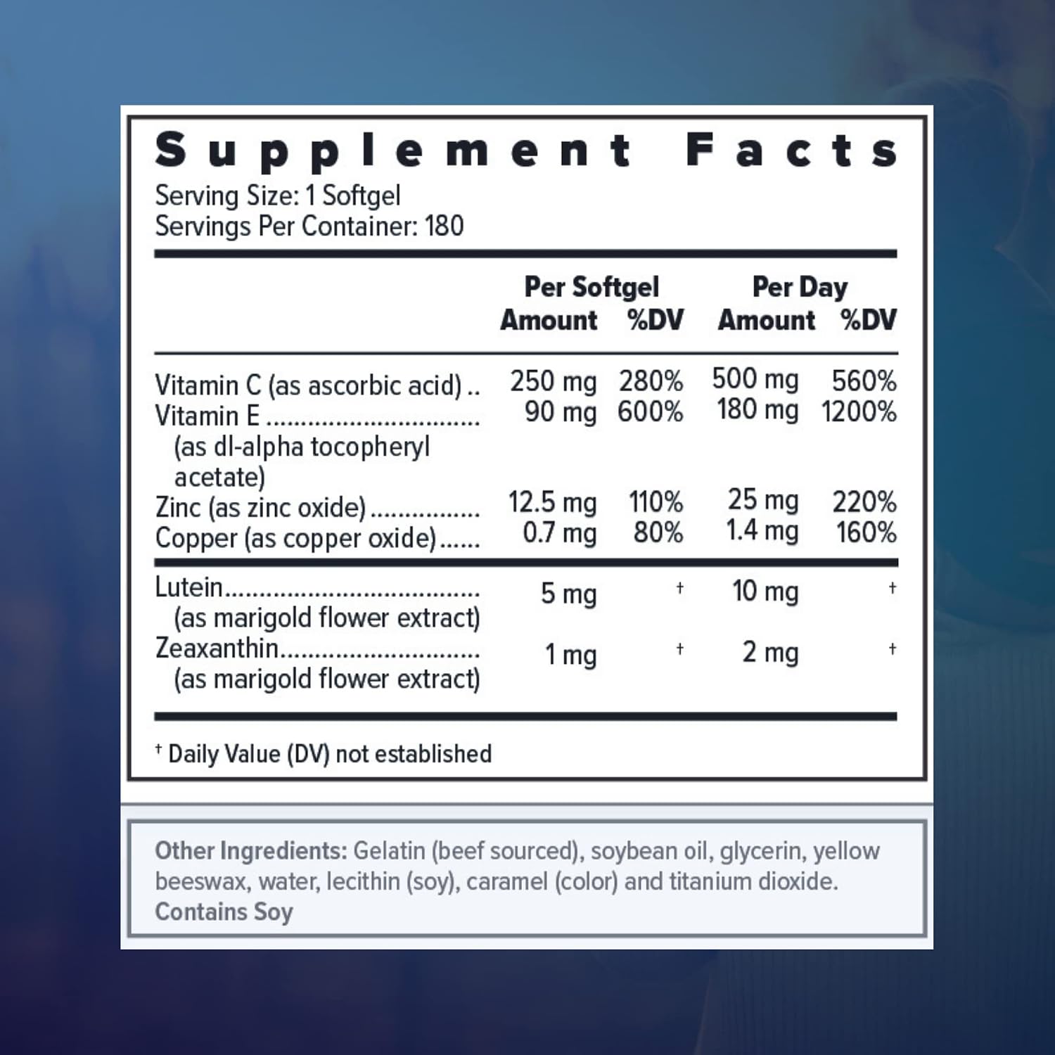 Focus Select AREDS2-Based Eye Vitamin Supplement with Low-Zinc, 180 Count | Lutein and zeaxanthin vision supplement for macular support, doctor-developed, safe for smokers, made in USA, 90-day supply