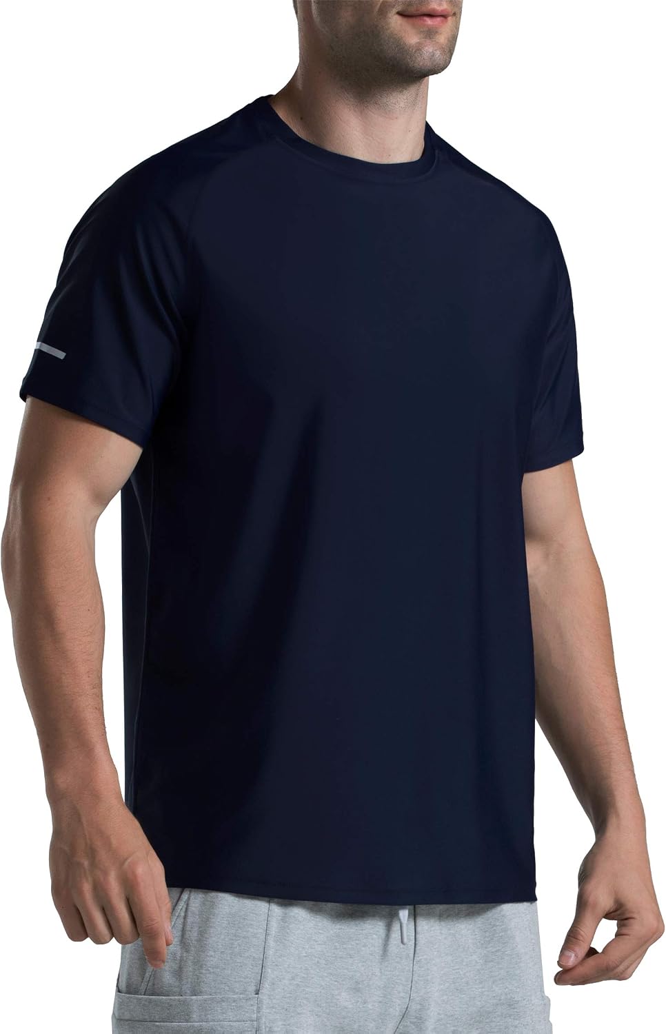 THE GYM PEOPLE Men's Cooling Running Shirts Ice Silk UPF 50+ Workout Tshirt