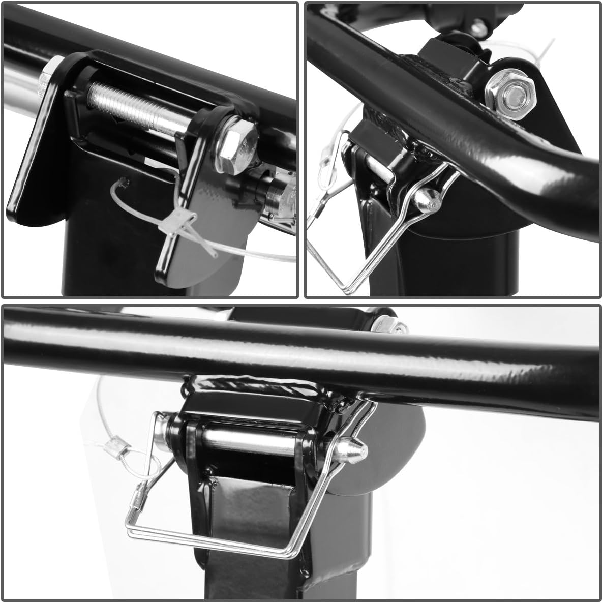 Auto Dynasty 2 Inches Hitch Fold-Up Mount Rear Trailer Bicycle/Bike Rack Carrier Storage (Powdered Coated Black)