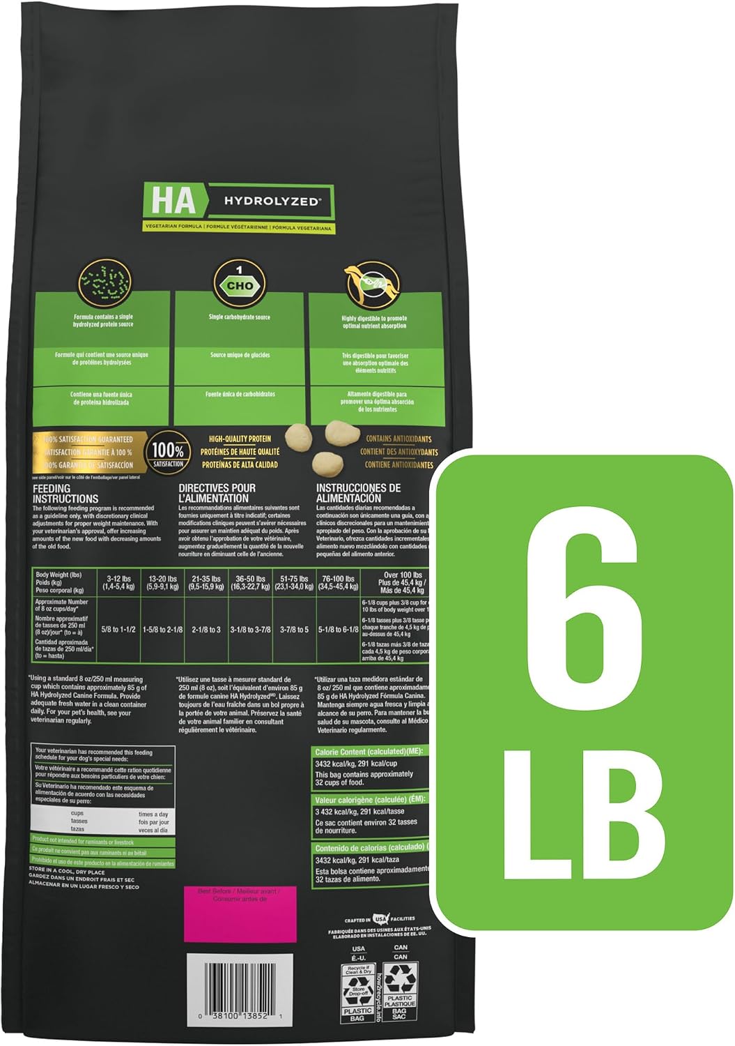 Pro Plan Veterinary Diets Purina HA Hydrolyzed Protein Dog Food Dry Vegetarian Formula - 16.5 lb. Bag