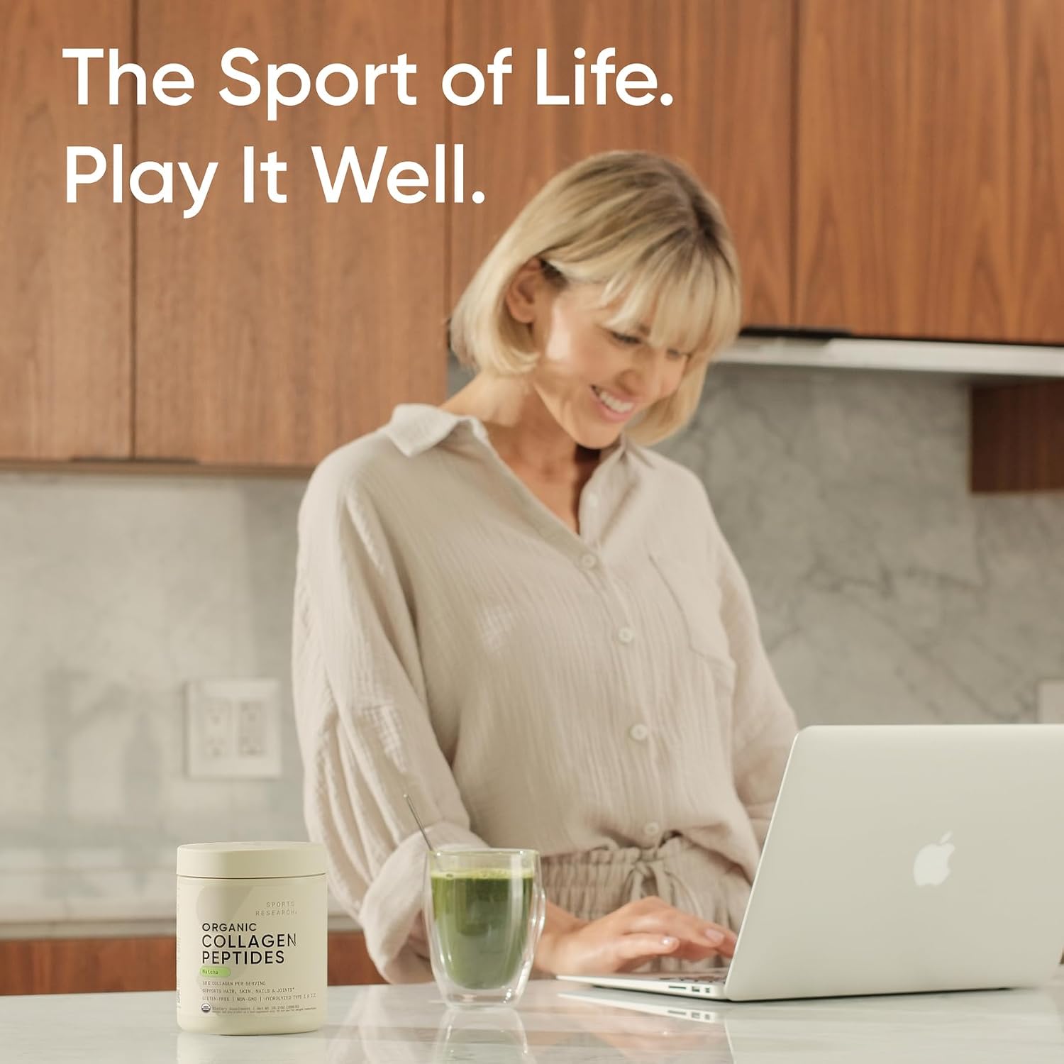 Sports Research® Collagen Peptides Protein Powder 16oz (Unflavored) | 11g Grass-Fed Collagen per Scoop · Hair, Skin & Joint Support · Easy to Mix in Coffee & Shakes - 41 Servings