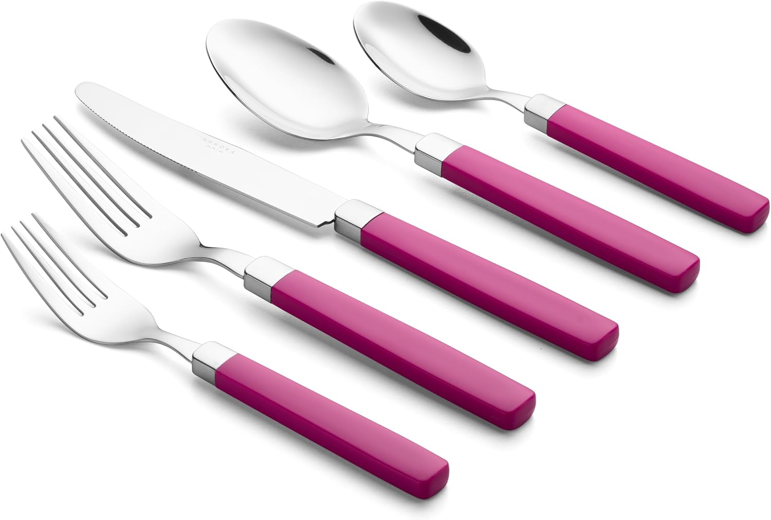 ANNOVA Silverware Set Stainless Steel Colorful Tableware Kitchen Flatware Set Utensils, Includes Dinner Knives, Forks, Spoons