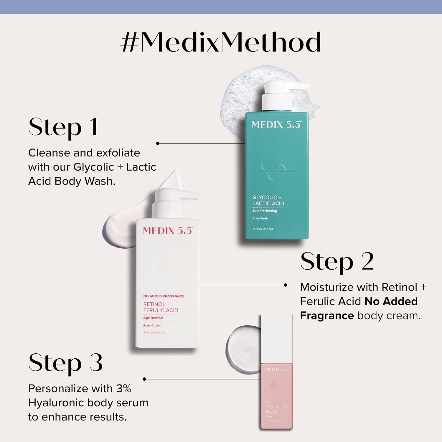 MEDIX 5.5 Collagen Cream Skin Care Face Lotion & Body Lotion For Dry Skin | Anti Aging Collagen Peptides Firming Cream Body Moisturizers Lifts, Firms, & Tightens For Younger Looking Skin, 15 Fl Oz