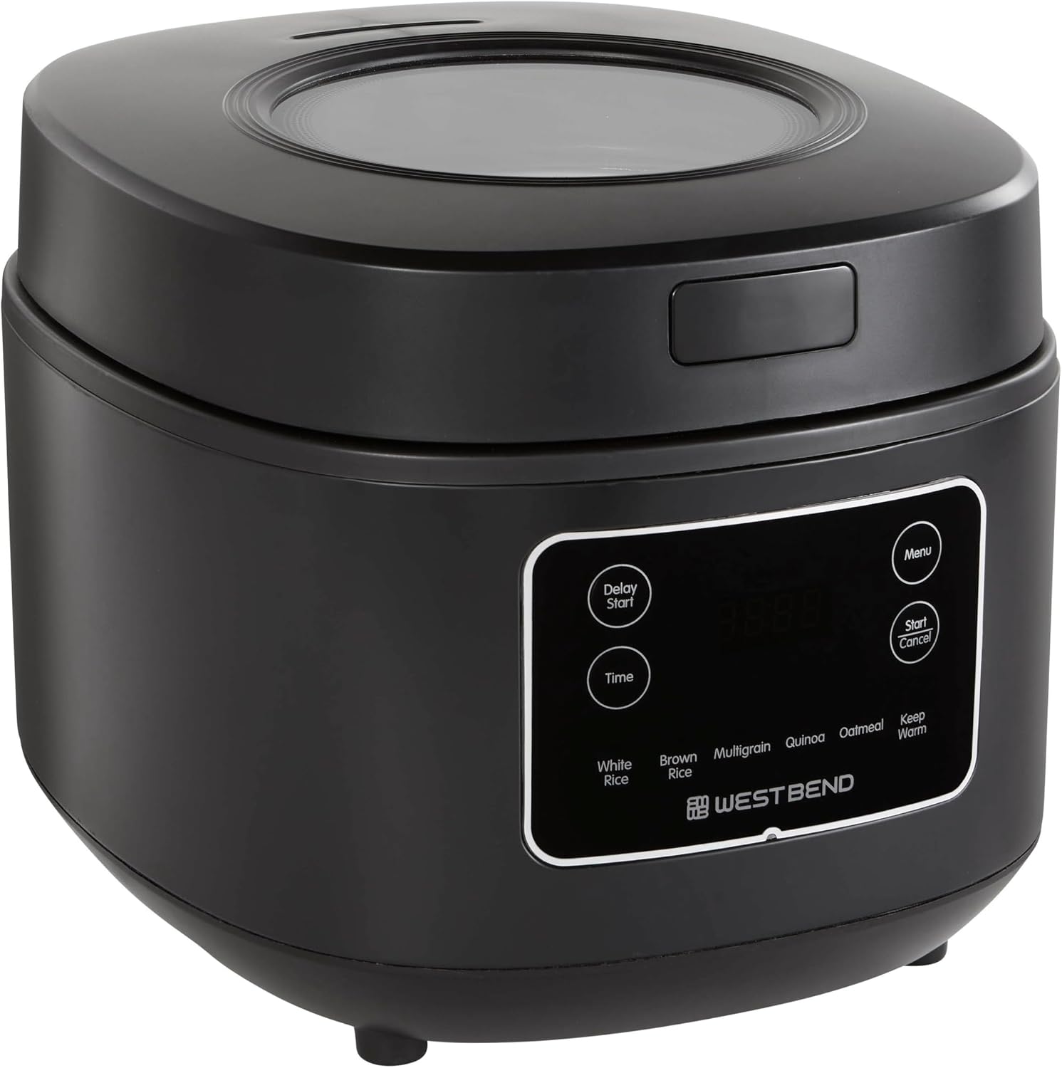 West Bend Rice & Grain Multi Cooker Programmable with 9 Preset Functions, Features Delay Start and Keep Warm Functions and Steam Basket, 20 Cups Cooked (10 cups uncooked), Stainless Steel