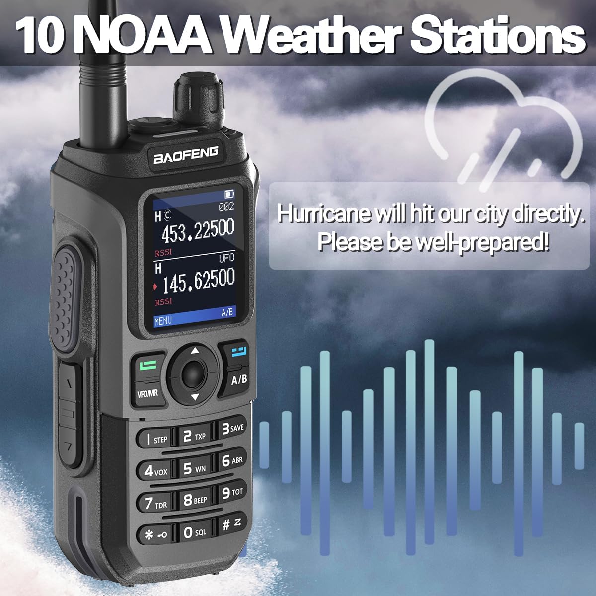 Ham Radio Baofeng Radio UV-21R Ham Radio Handheld Long Range Two Way Radio for Adults 5RM Rechargeable Walkie Talkies K5Plus with NOAA Weather