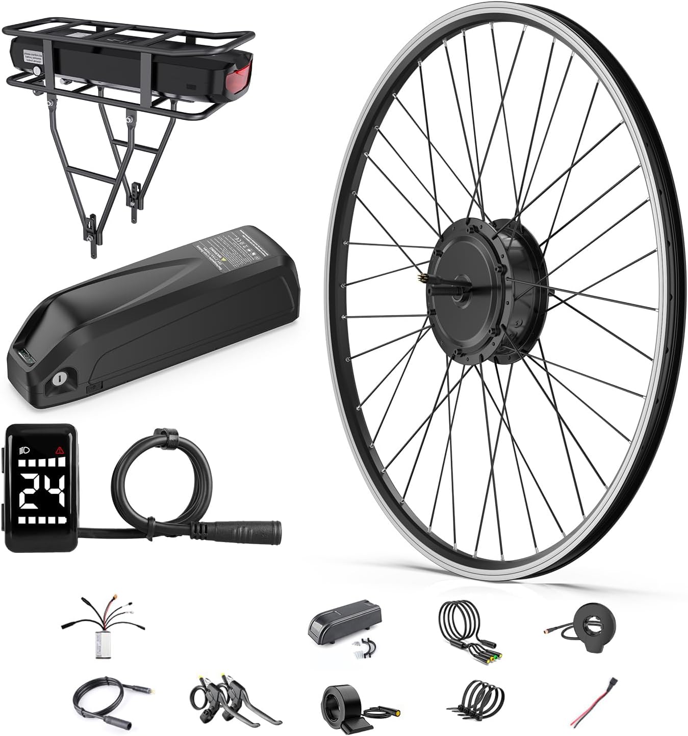 BAFANG G020 48V 500W Front Wheel Ebike Conversion Kit 20" 26" 700C 28" 29" | Max Torque 65N.m | Top Speed 25mph | Fit for 97-103mm Front Dropout