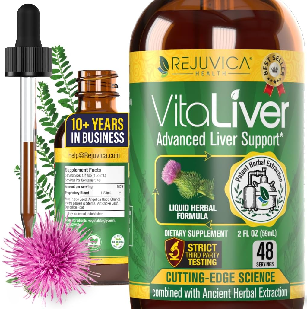 VitaLiver - Liver Health Supplement - Support Liver Cleanse & Detox - Liquid Delivery for Absorption - Milk Thistle, Artichoke, Chanca Piedra, Dandelion & More!