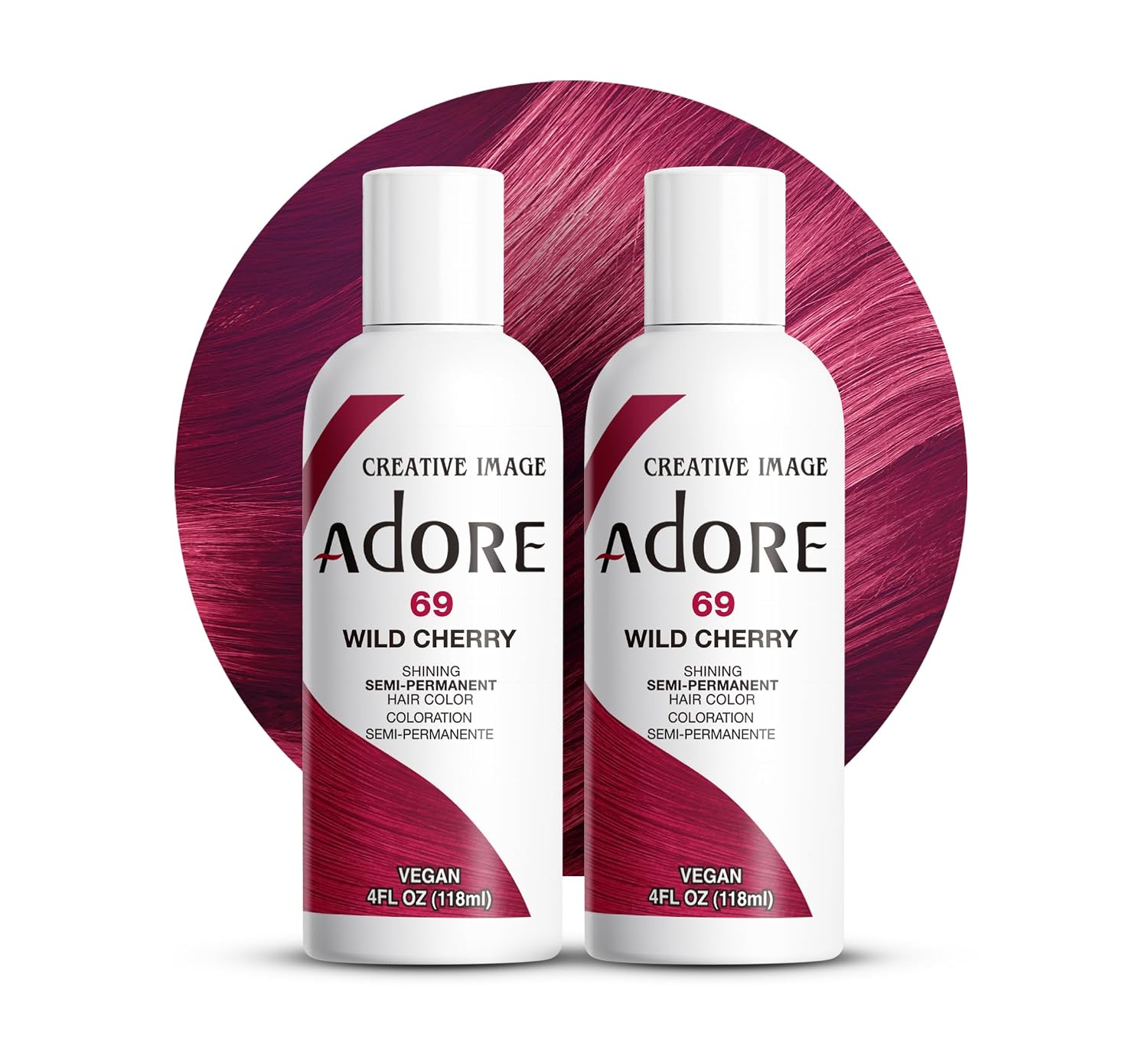 Adore Semi Permanent Hair Color, 107 Mocha, 4 Fl Oz | Vegan & Cruelty-Free Brown Hair Dye | No Ammonia, No Peroxide, No Alcohol