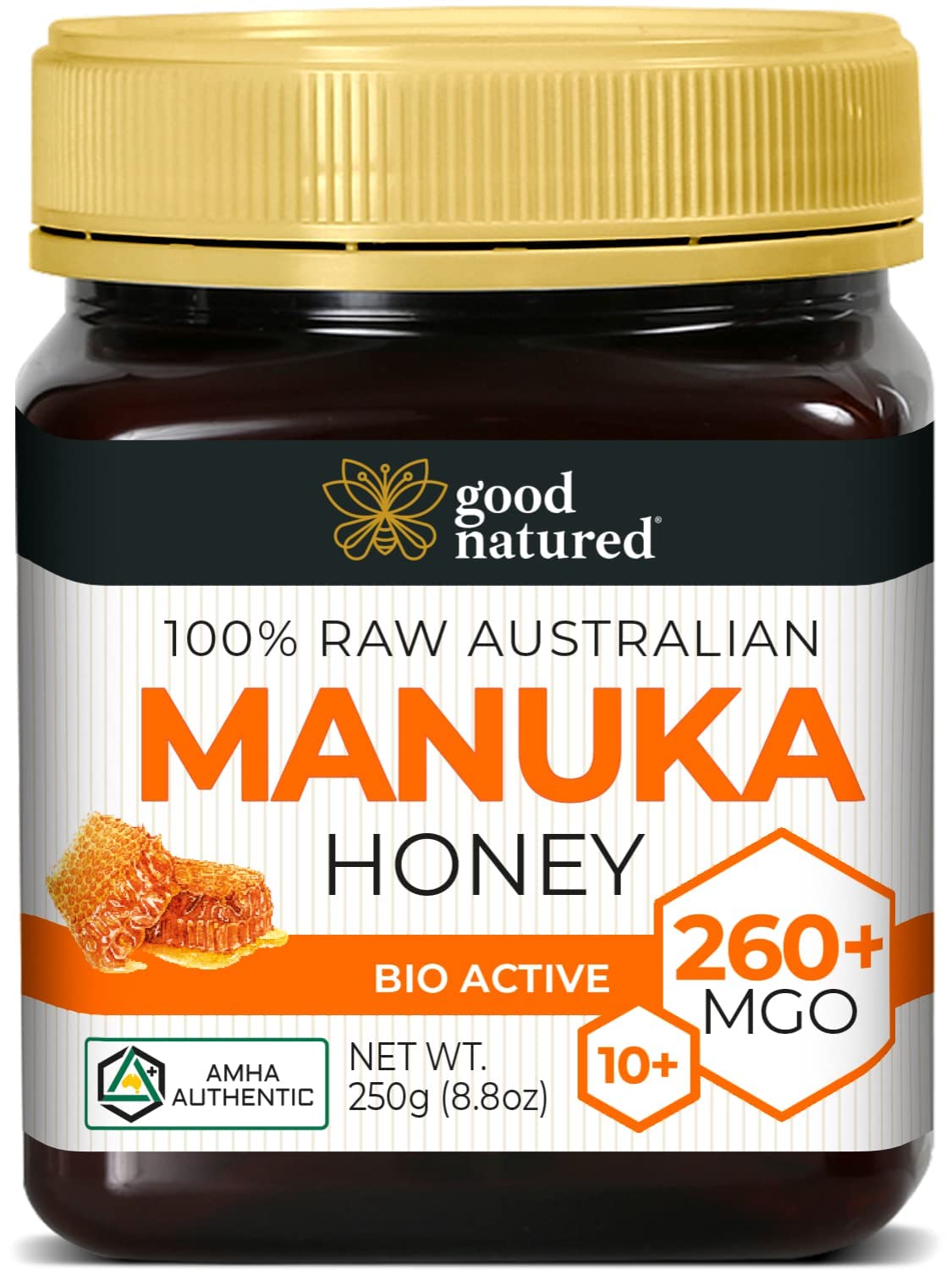 Manuka Honey Medical Grade - Raw Australian Manuka Honey MGO 850+ | Good Natured - AMHA Certified - Lab Tested - Non-GMO - BPA-Free - Premium Quality - Product of Australia - 8.8 oz