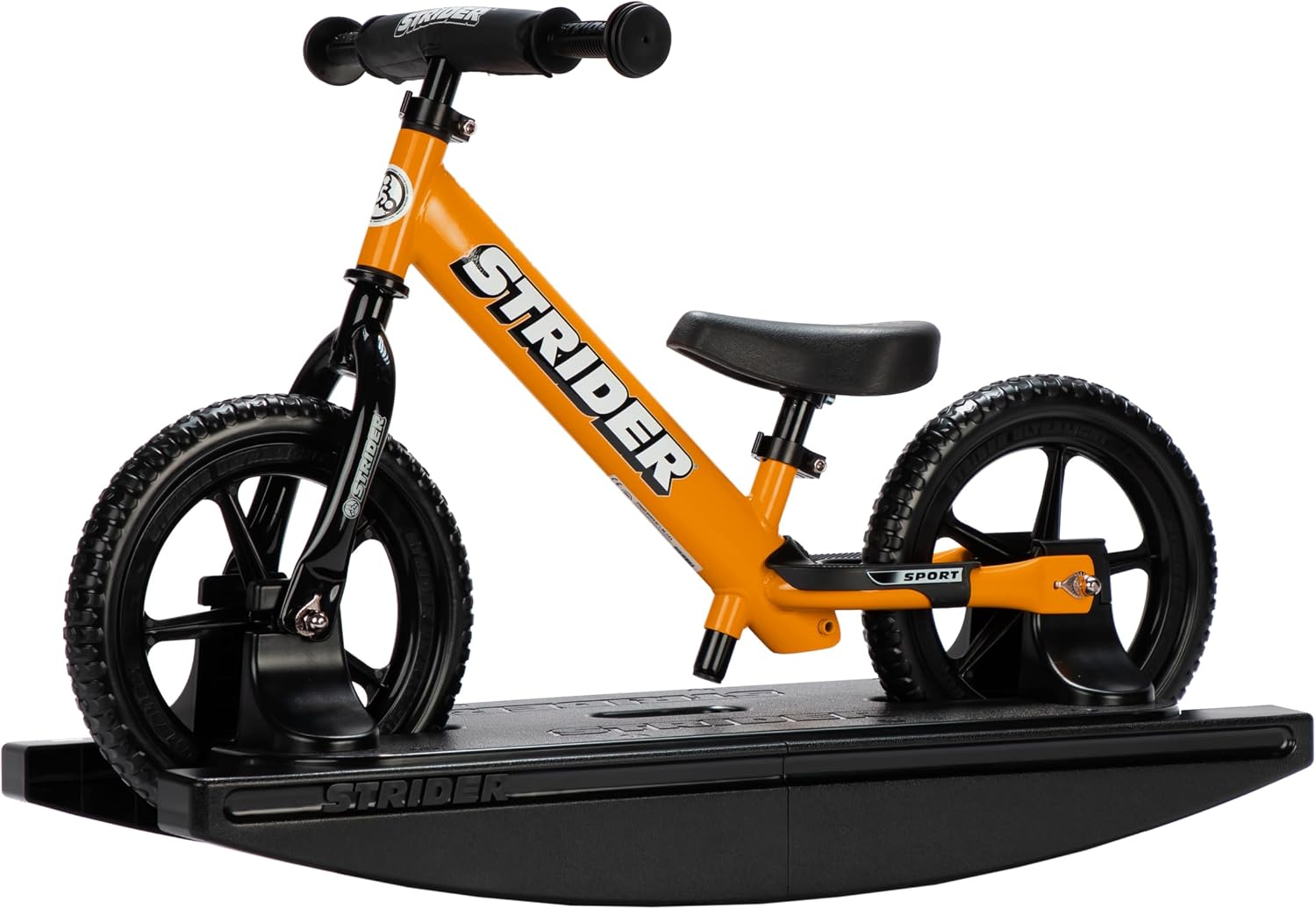 Strider Sport 2-in-1 Rocking Bike, Ages 6 Months–4 Years | For 12 Model, Converts Baby Rocking Toy to Toddler Balance Bike, Tool-Free Adjustments, Wide and Stable Base, Durable Plastic