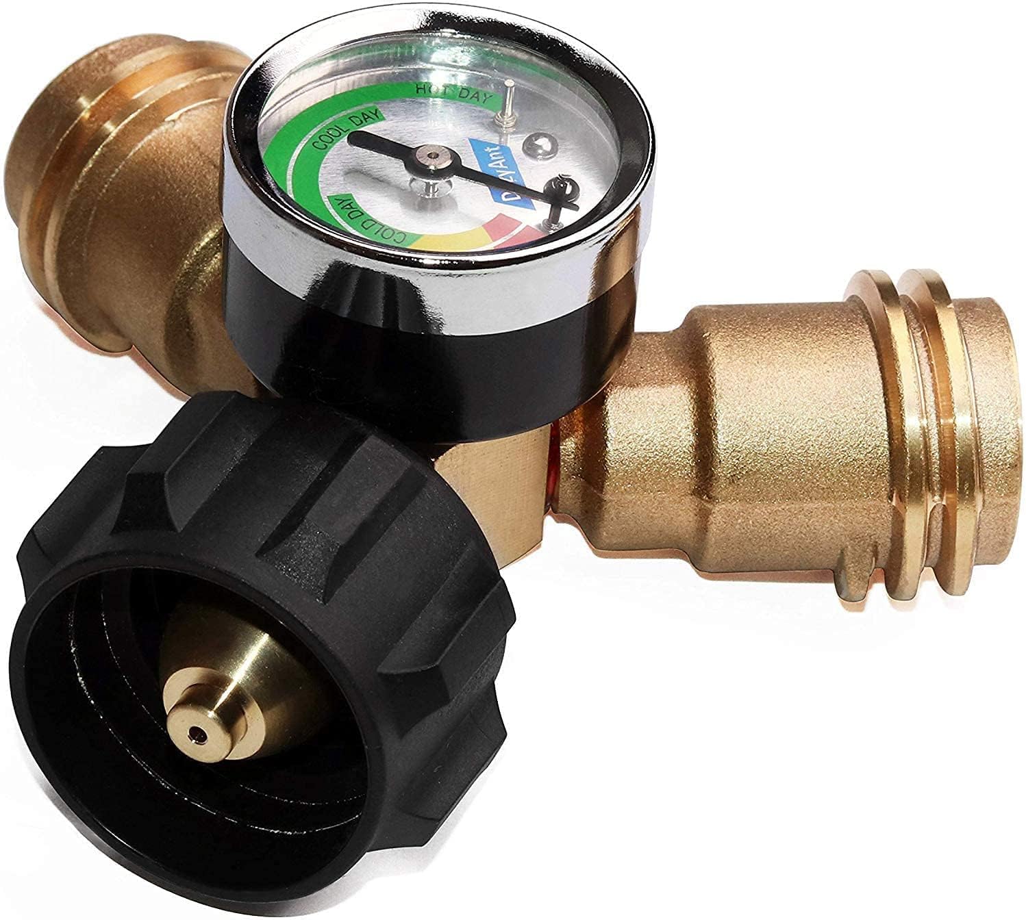 DOZYANT Propane Splitter, 2 Way LP Gas Adapter Tee Connector for 20lb Propane Tank Cylinder, Work with BBQ Grills, Camping Stoves, Gas Burners, Heater | Propane Tank Splitter 2 Way Y Tee links two regulators to a 20 lb tank for BBQ grills camping stoves…