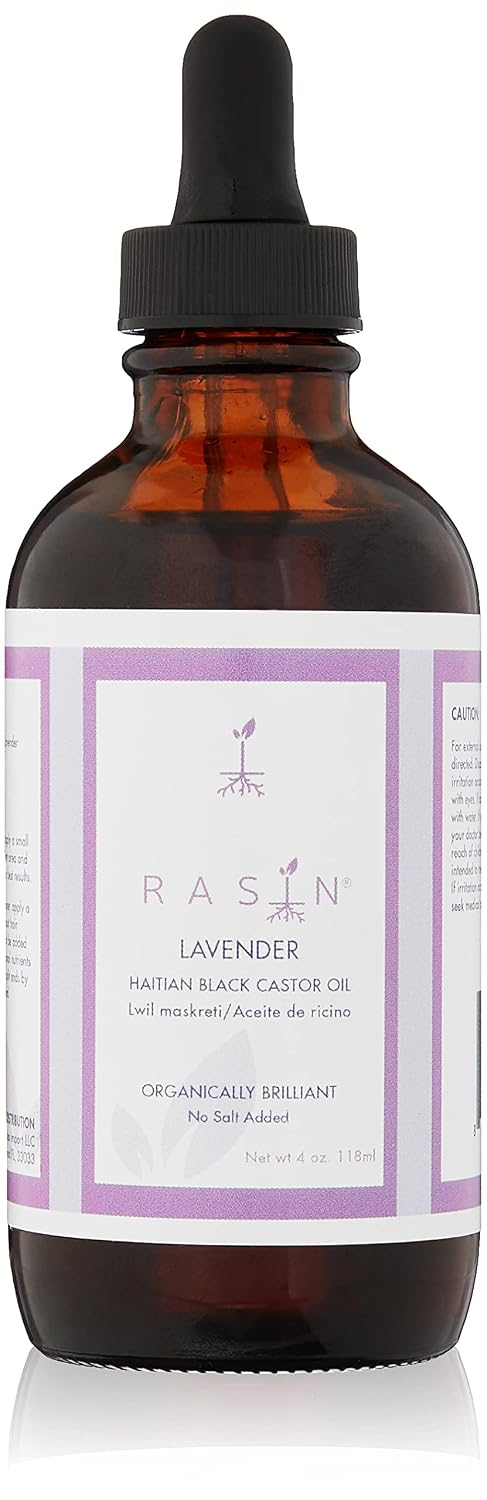 Rasin Castor Oil Organically Brilliant Haitian Black Castor Oil. (Original, 4 Fl Oz)