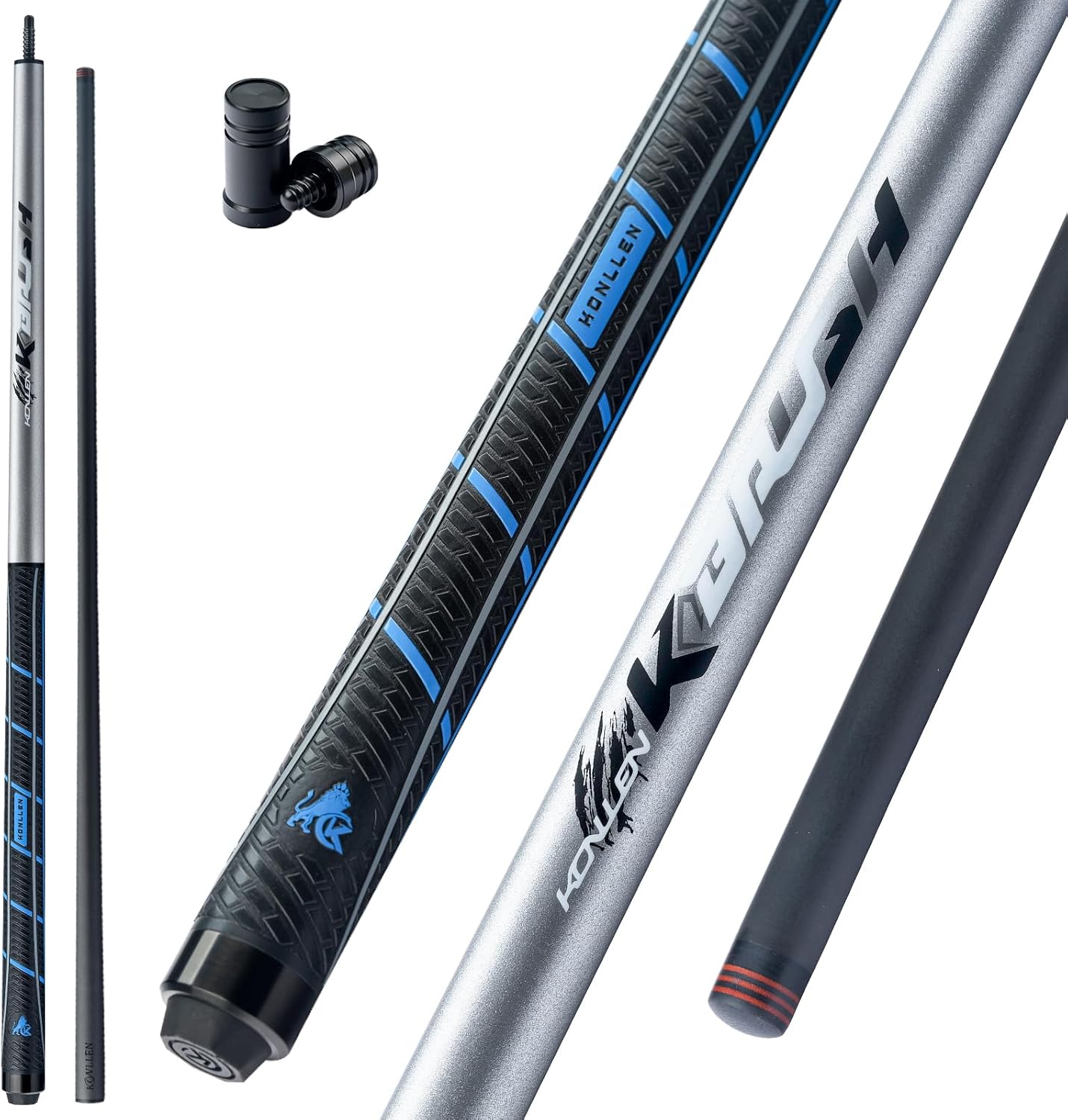 KONLLEN Carbon Fiber Break Cue, 58-Inch Pool Stick, 13mm Tip | Carbon shaft, 2-piece design, firm tip setup, built for dedicated break shots