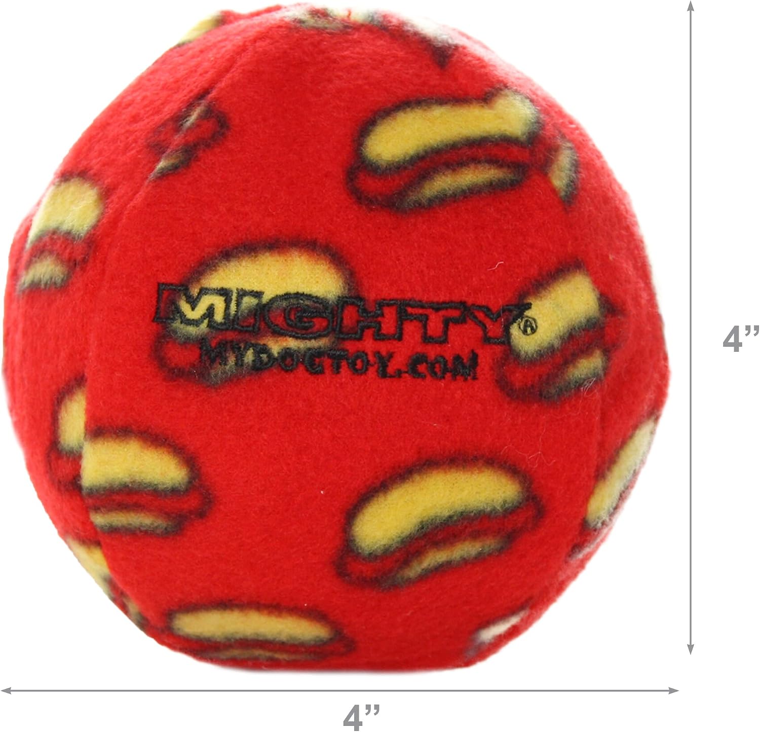 MIGHTY Tuffy 2 Pack Medium Ball Dog Toy: Ultra Durable Plush Toy with Multiple Layers & Reinforced Seams, Washable and Floats, Vinyl Ball & Fleece