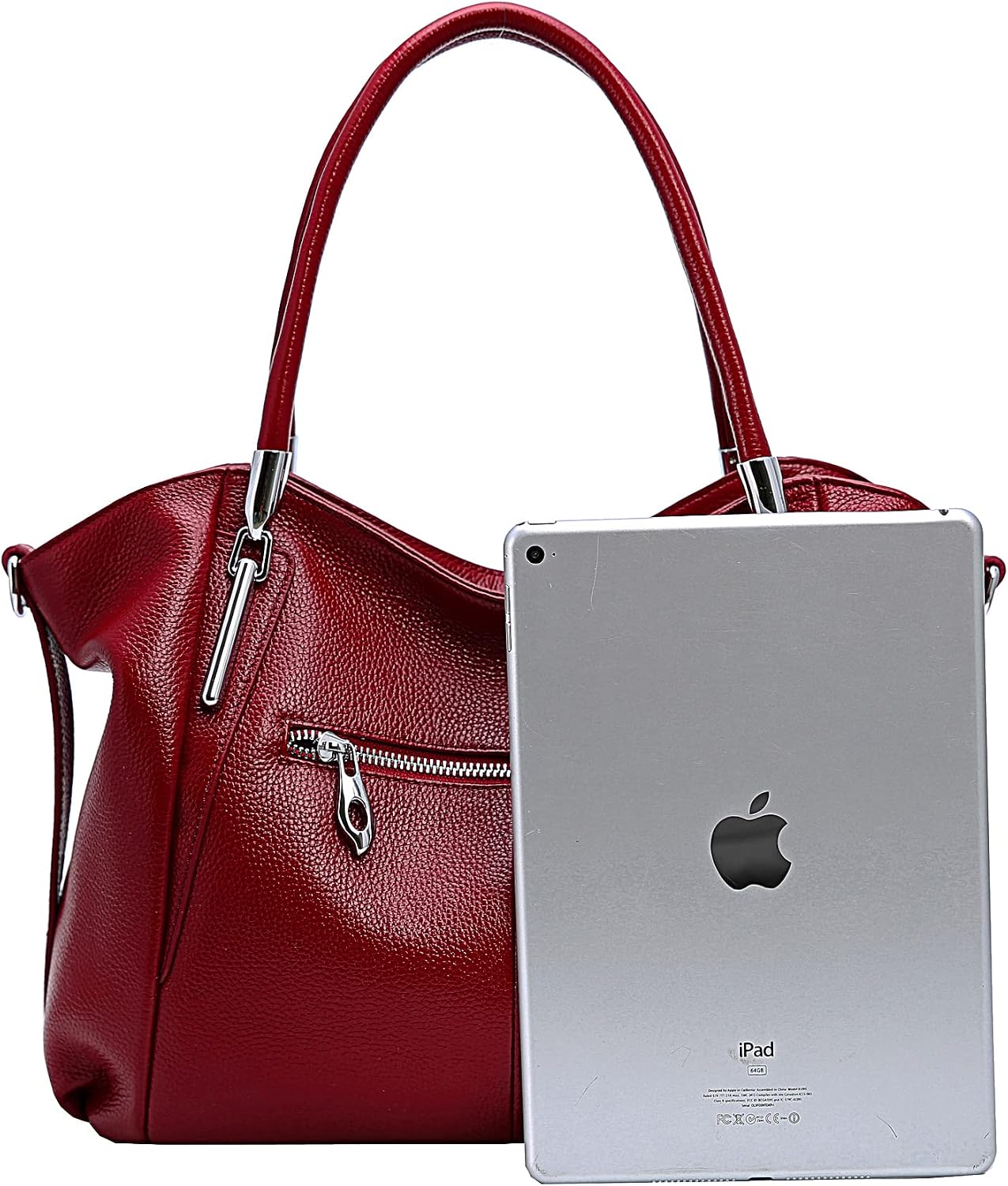 HESHE Leather Shoulder Purses for Women Tote Handbags Satchel Hobo Handbag | Designer Genuine Leather Travel Top Handle Work Bag Ladies Crossbody Purses Adjustable Straps Large Capacity Zippered Closure