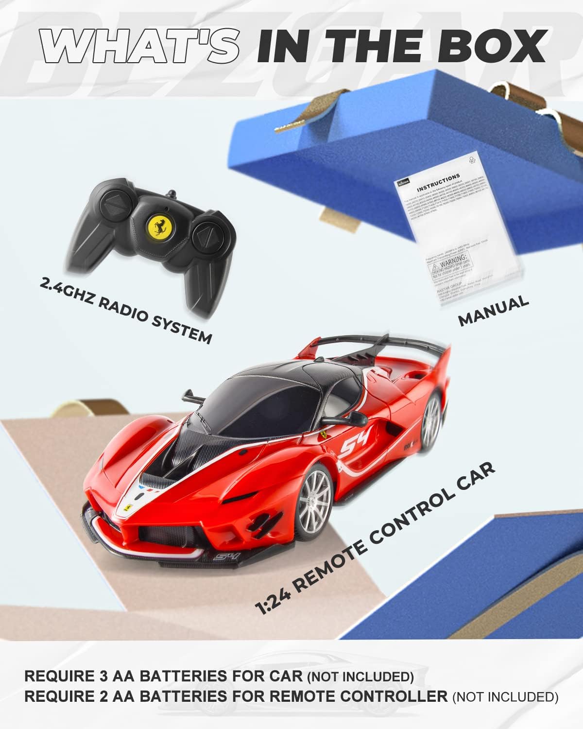BEZGAR 1:24 Ferrari Remote Control Car Licensed FXX-K EVO