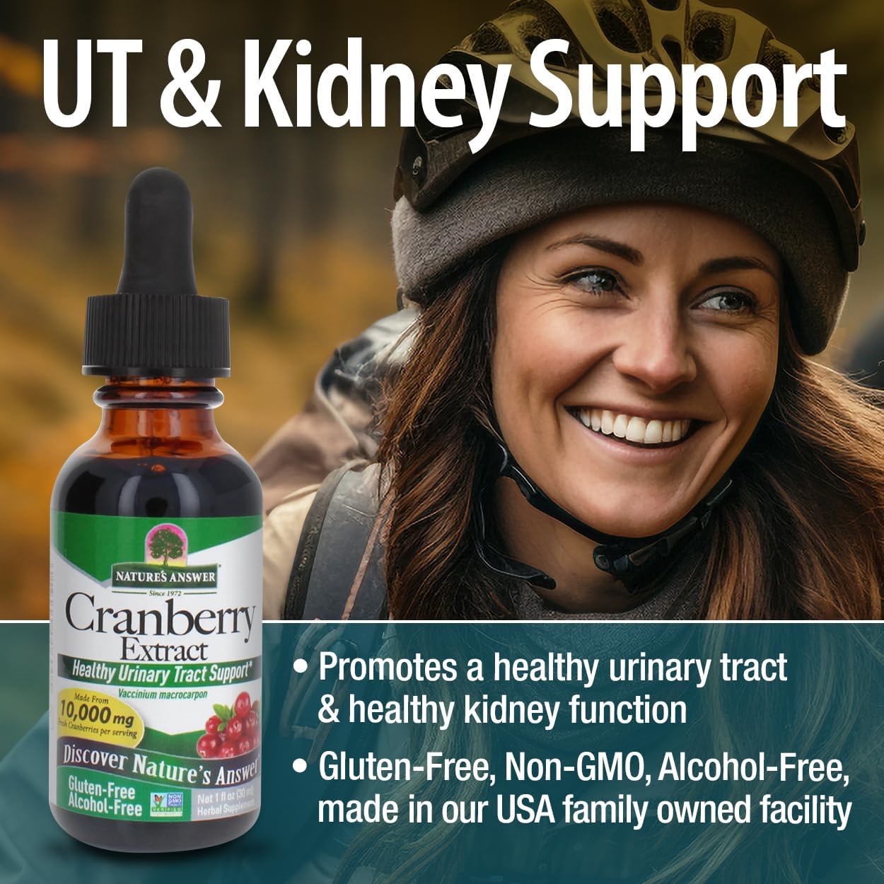 Nature's Answer Cranberry | Supports a Healthy Urinary Tract | Alcohol-Free, Gluten-Free, Kosher Certified