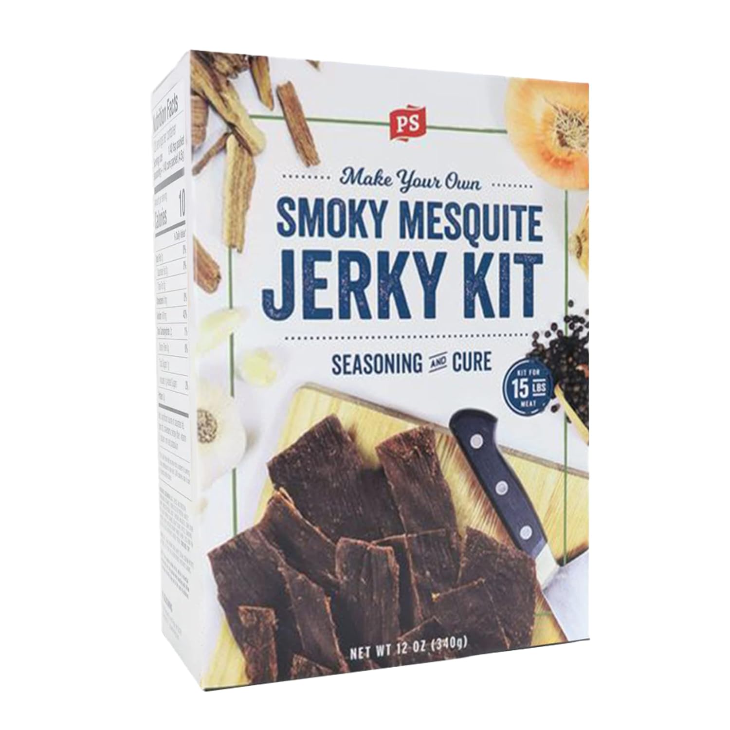 PS Seasoning Jerky Seasoning and Cure Kit (Cracked Pepper & Garlic)- Award-Winning DIY Beef Jerky Making Kit with Seasoning Mix & Cure- Oven, Smoker, Dehydrator- Great for Beef, Turkey, Venison