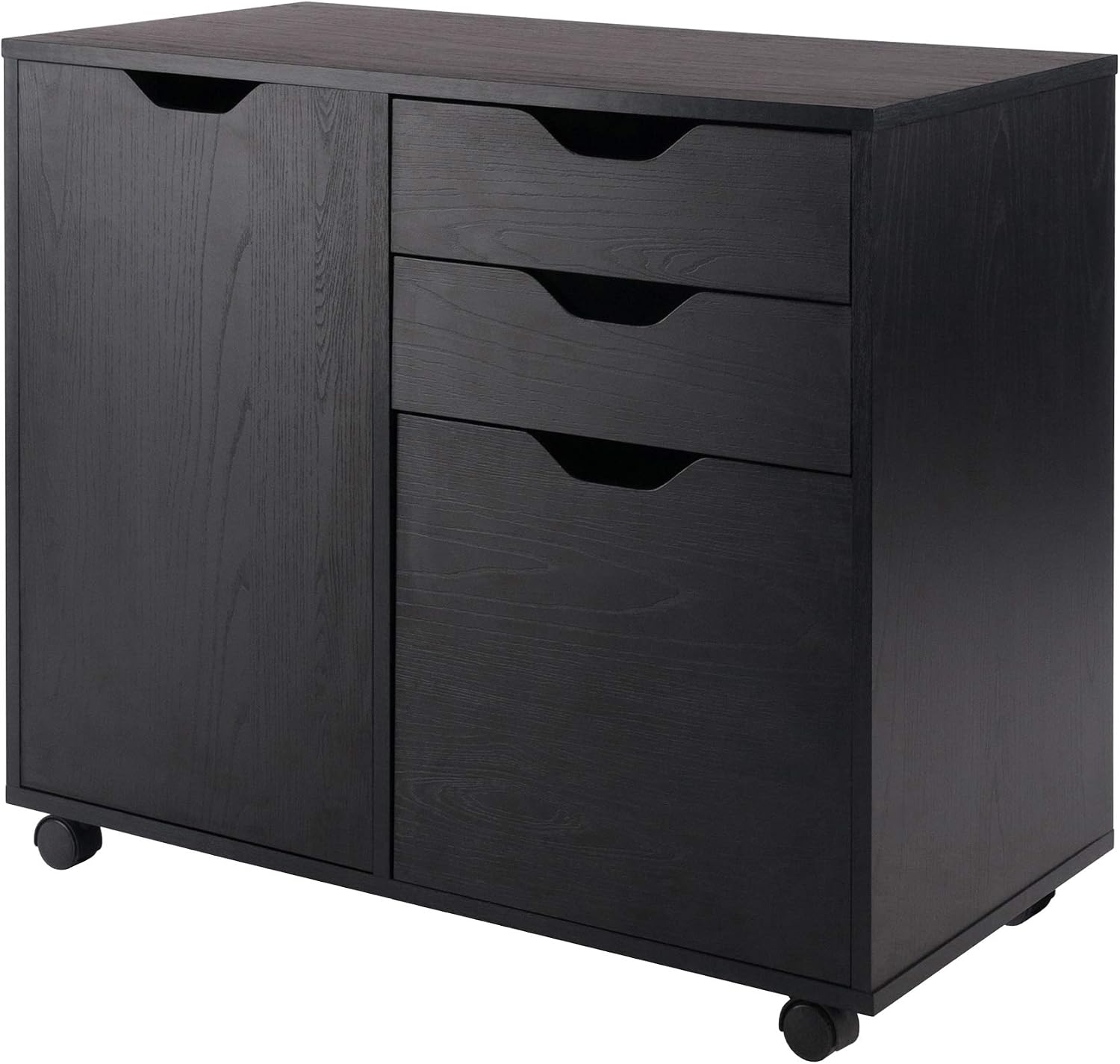 Winsome Halifax Mobile Storage Cabinet with Doors & Drawers, Stylish & Functional Home Storage Cabinet for Filing, Kitchen Organization, Moveable Furniture for Office, Dorms, Apartments