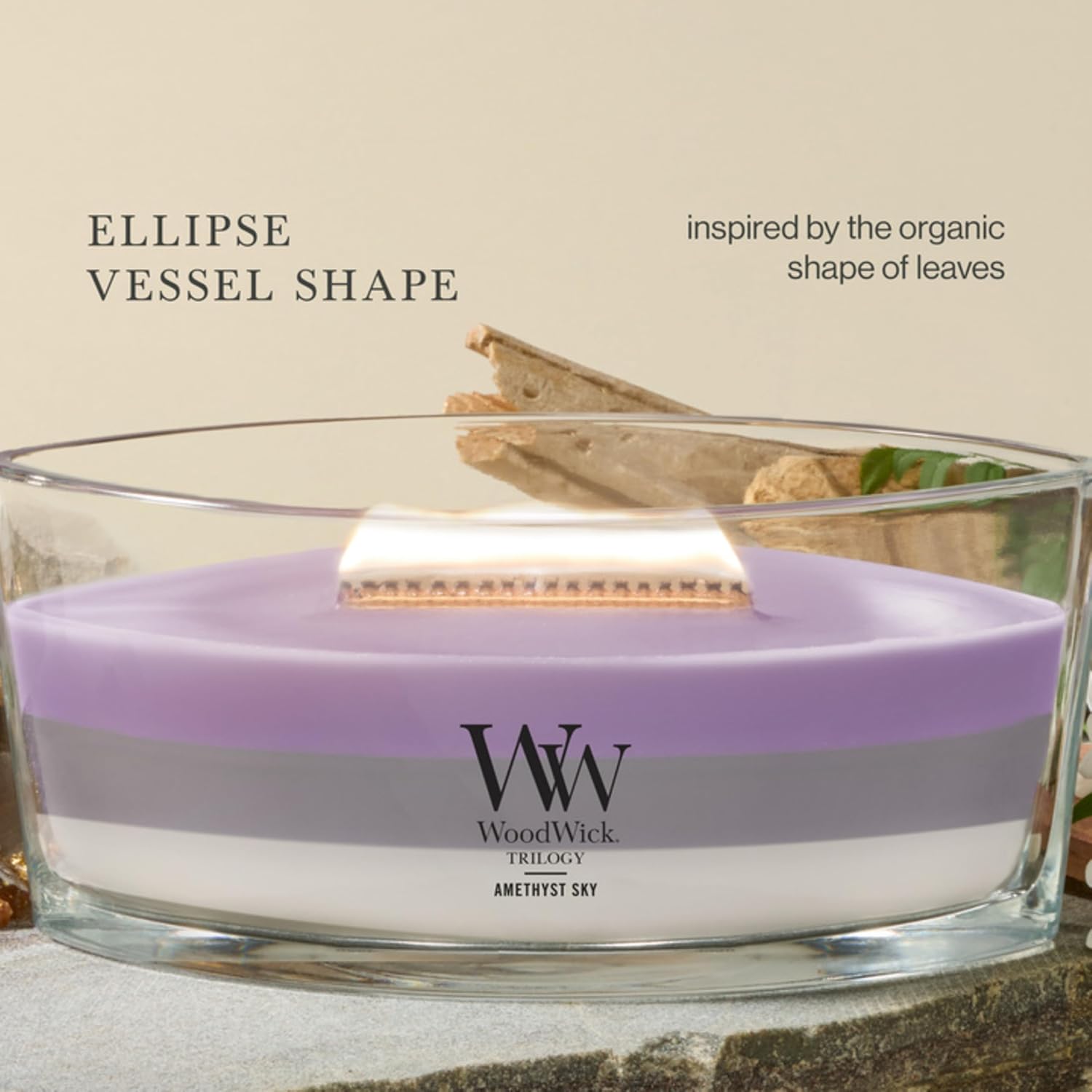 WoodWick Café Sweets Trilogy Holiday Candle Gifts for Women and Men, 9.7 oz Medium Hourglass Trilogy Candle with Crackling Wick
