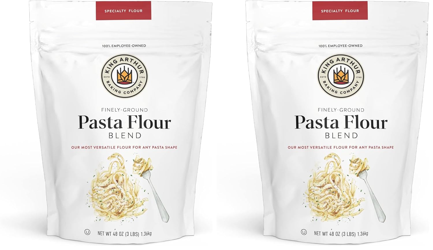 King Arthur Pasta Flour Blend, Finely Ground, 3 lb,White
