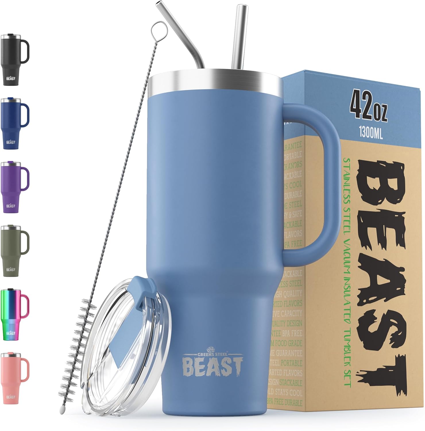 Beast 30 oz Tumbler Stainless Steel Vacuum Insulated Coffee Ice Cup Double Wall Travel Flask (Cupcake Pink)
