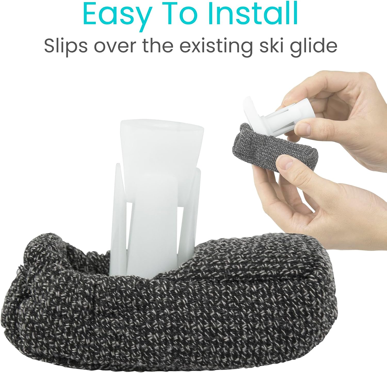 Vive Walker Ski Glide Covers 4 PCS - Accessories for Folding Walkers