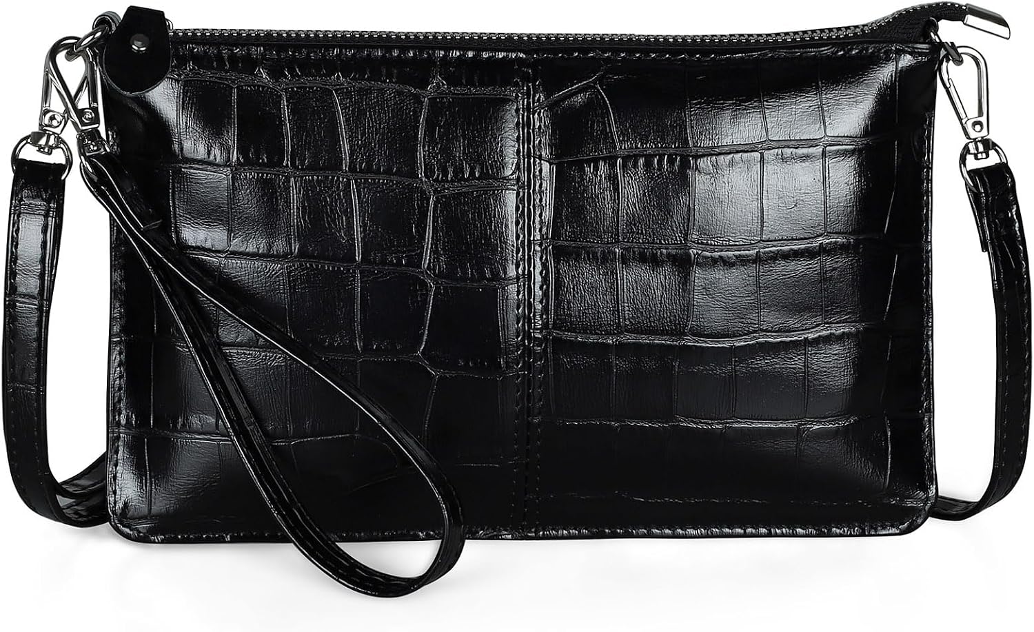 befen Genuine Leather Small Crossbody Bags for Women Wristlet Wallet Purses | Real Leather, RFID Blocking Card Slots, Wristlet Strap, Clutch Purse, Fit iPhone 17 Pro Max, Leather Handbags