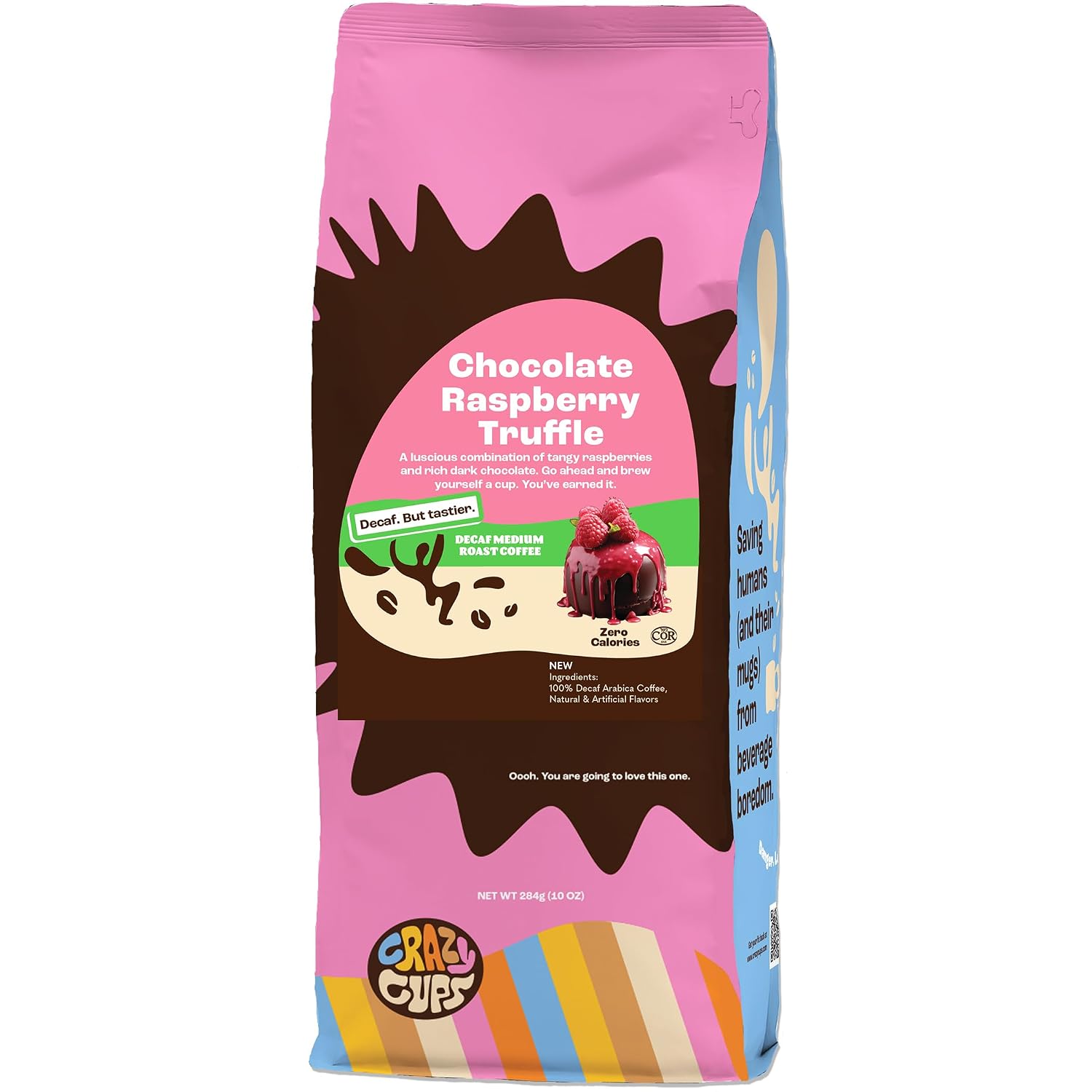 Crazy Cups Flavored Ground Coffee, Cinnamon French Toast, in 10 oz Bag, For Brewing Flavored Hot or Iced Coffee