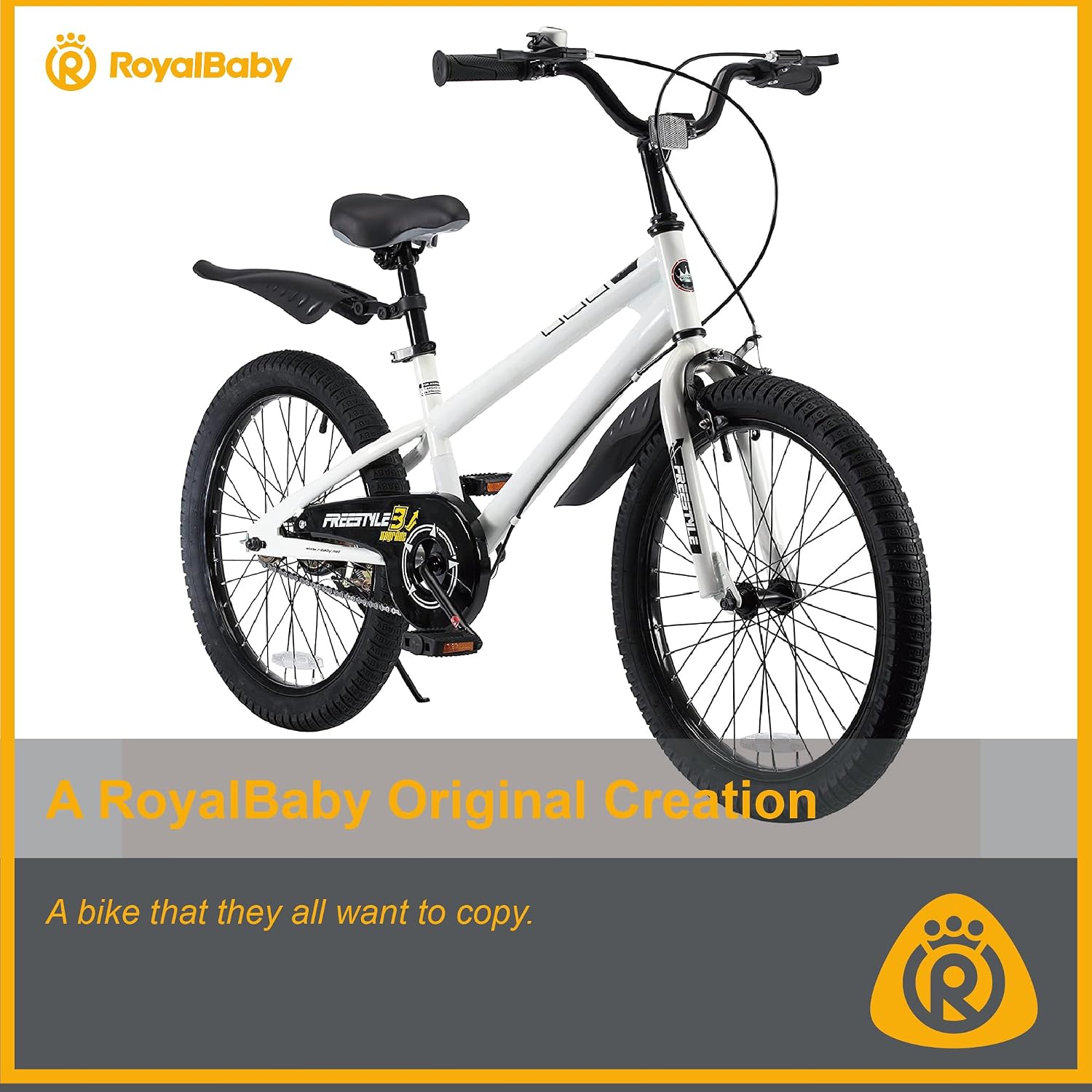 RoyalBaby Freestyle Kids Bike 12 14 16 18 20 Inch Bicycle for Boys Girls Ages 3-10 Years, Multiple Color Options