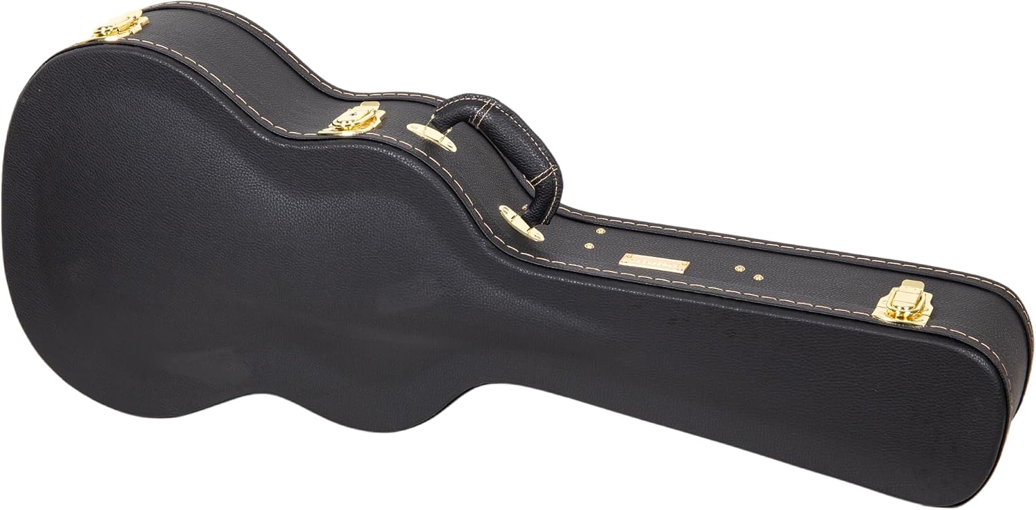 Crossrock Hardshell Arch Top wood case fits SG Electric Guitars-Black(CRW600SGBK)