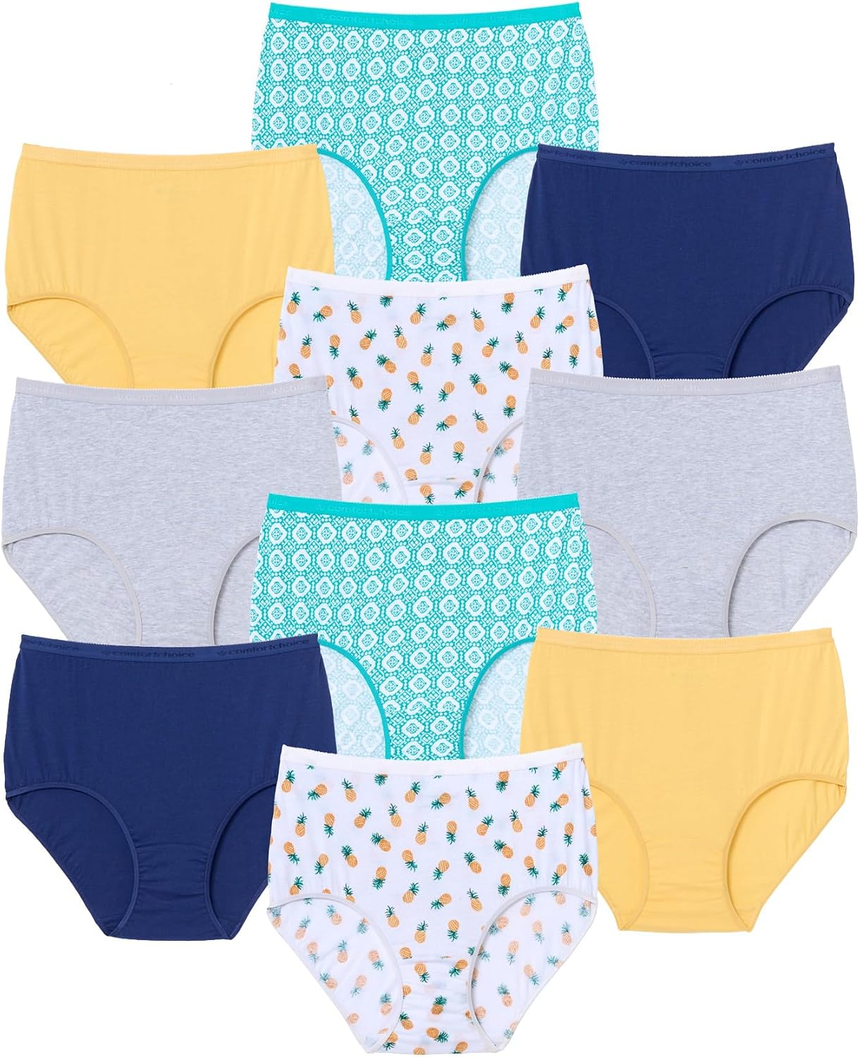 Comfort Choice Full Coverage Cotton Brief 10-Pack