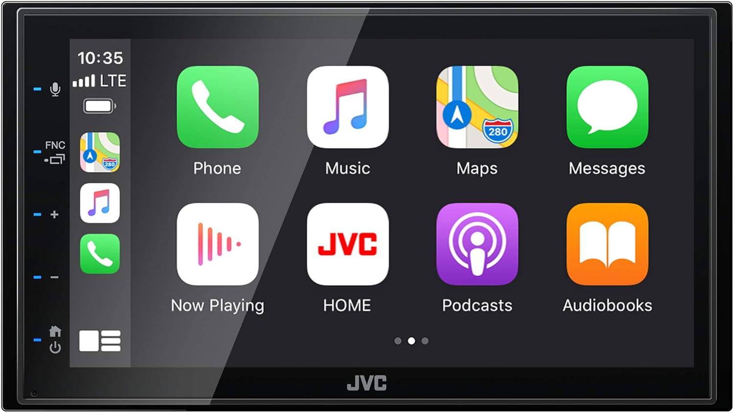 JVC KW-V660BT Apple CarPlay Android Auto DVD/CD Player w/ 6.8" Capacitive Touchscreen, Bluetooth Audio and Hands Free Calling, MP3 Player, Double DIN