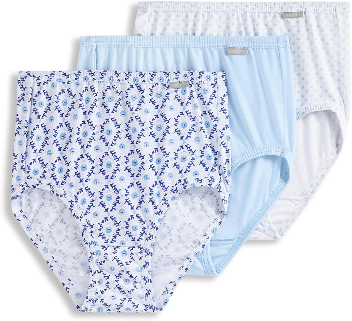 Jockey Women's Underwear 100% Cotton Elance Brief - 3 Pack