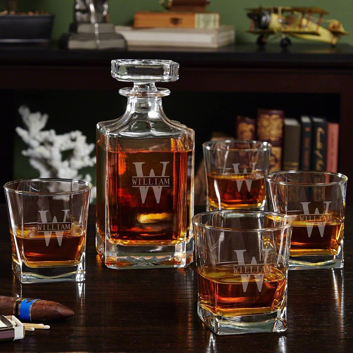Personalized Whiskey Decanter - Luxury Bourbon & Scotch Decanter for Liquor