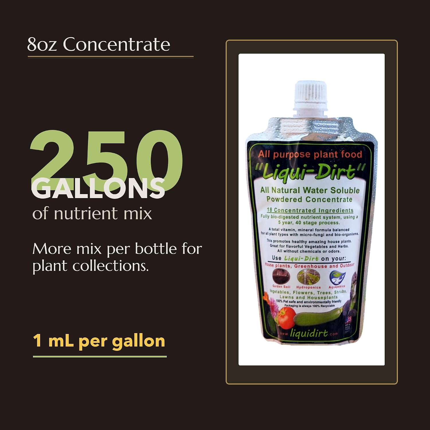 Soil Booster Plant Food Makes Up to 250 Gallons of Nutrient Mix