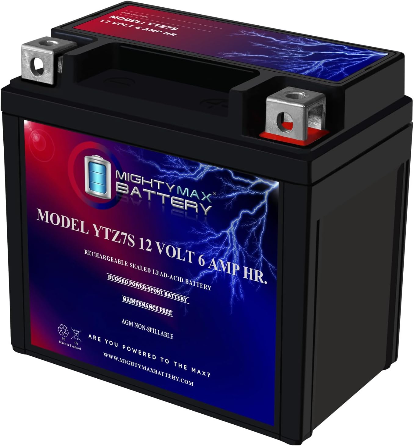Mighty Max Battery YTZ12S -12 Volt 11 AH, 210 CCA, Rechargeable Maintenance Free SLA AGM Motorcycle Battery